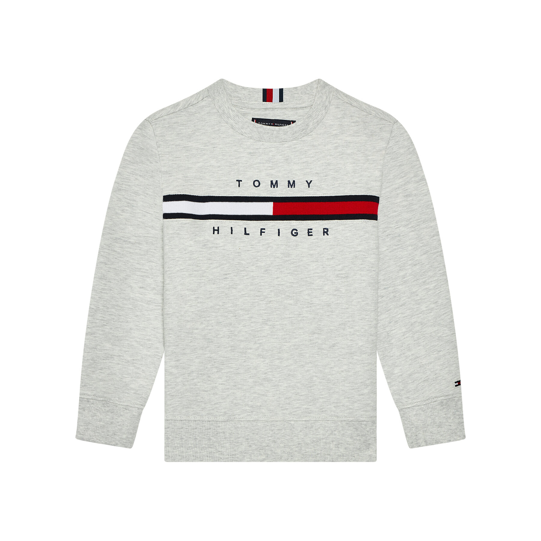 Tommy Hilfiger Bluză Flag Rib Insert KB0KB06568 M Gri Regular Fit - Pled.ro