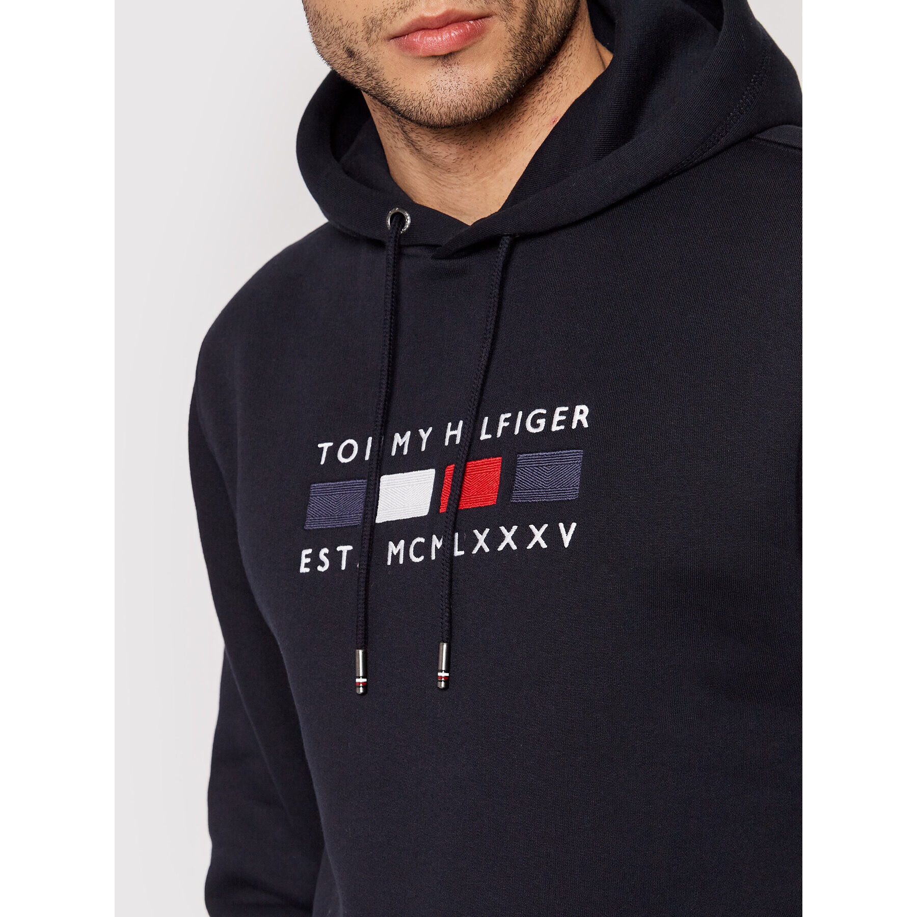 Tommy Hilfiger Bluză Four Flags MW0MW20132 Bleumarin Regular Fit - Pled.ro