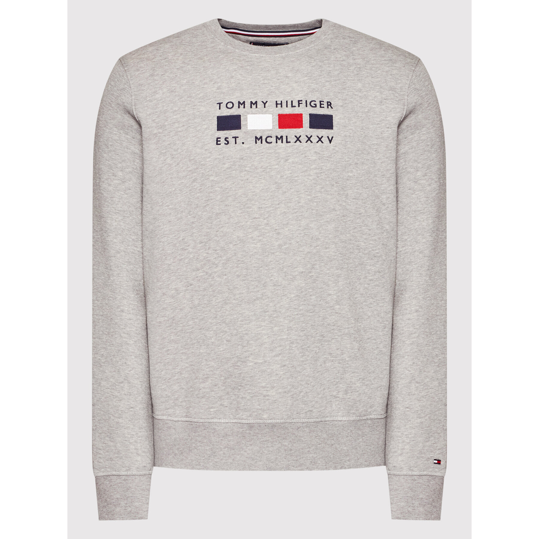 Tommy Hilfiger Bluză Four Flags MW0MW20133 Gri Regular Fit - Pled.ro