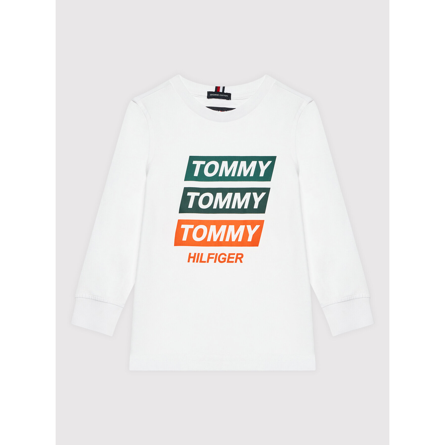 Tommy Hilfiger Bluză Fun Artwork KB0KB06952 M Alb Regular Fit - Pled.ro