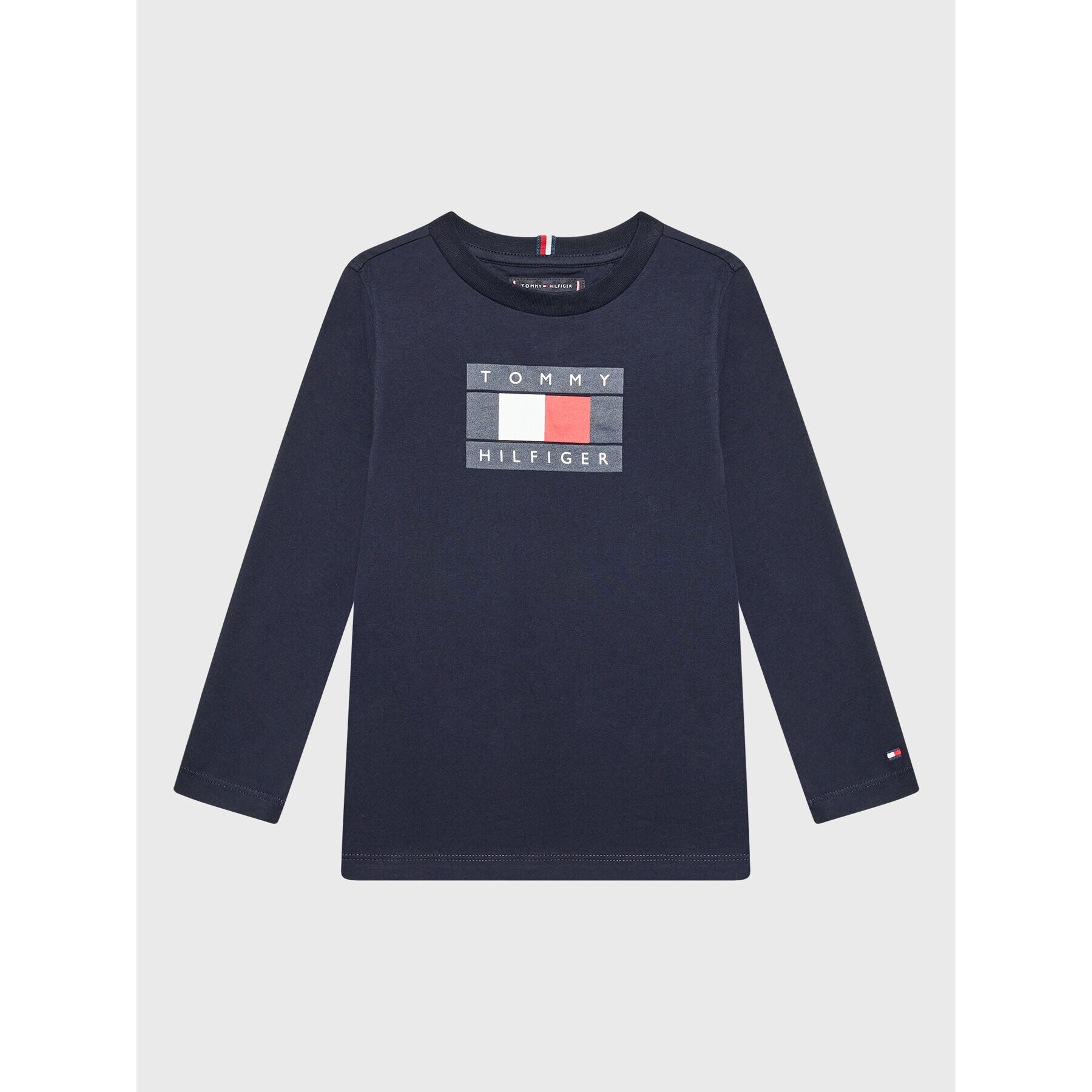 Tommy Hilfiger Bluză Global Stripe Flag KB0KB07601 Bleumarin Regular Fit - Pled.ro