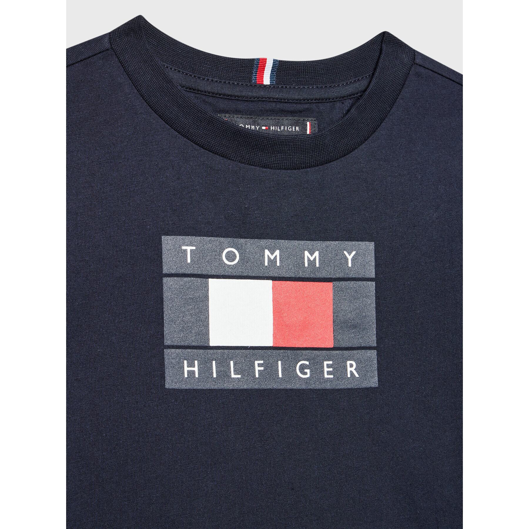 Tommy Hilfiger Bluză Global Stripe Flag KB0KB07601 Bleumarin Regular Fit - Pled.ro