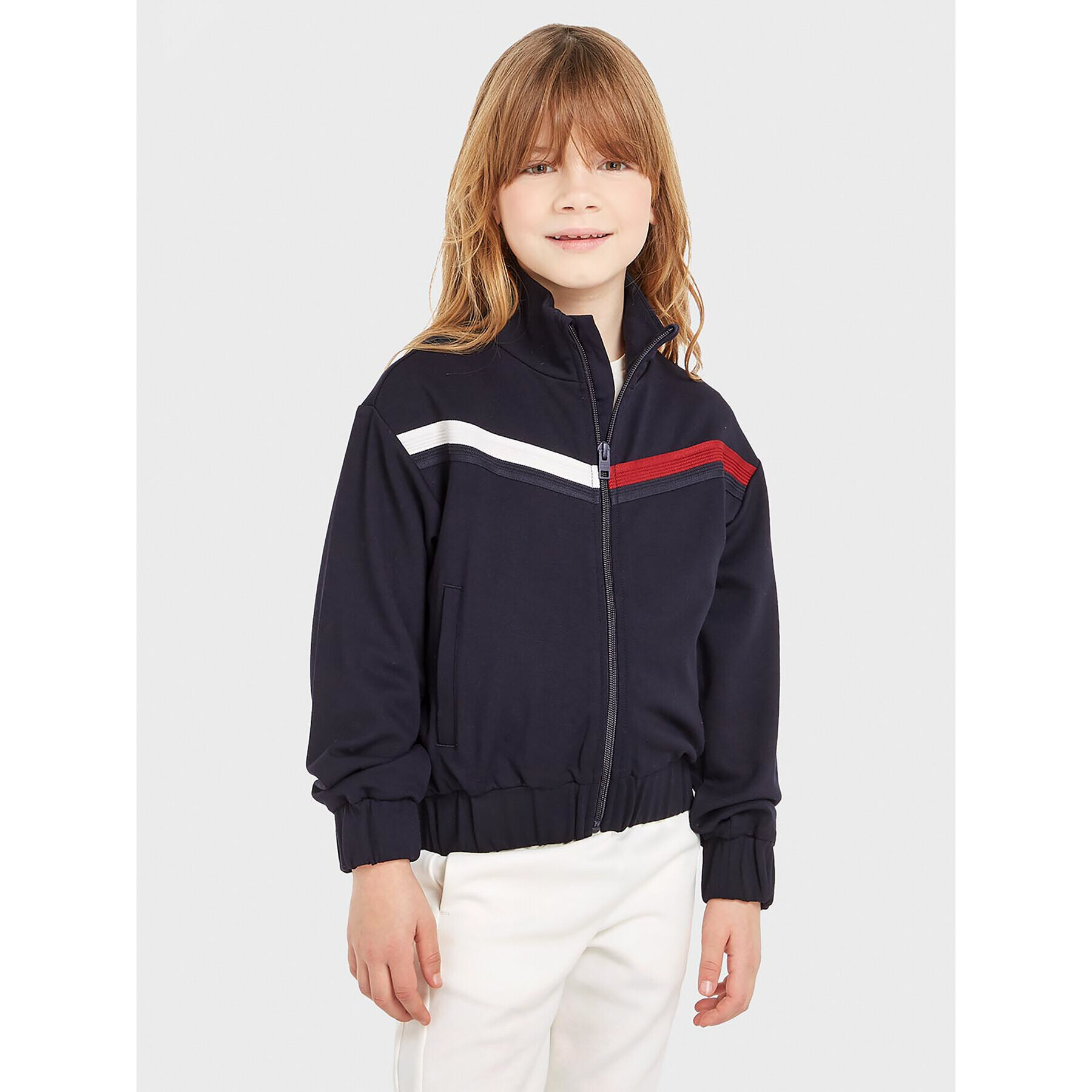 Tommy Hilfiger Bluză Global Stripe KG0KG07374 D Bleumarin Regular Fit - Pled.ro