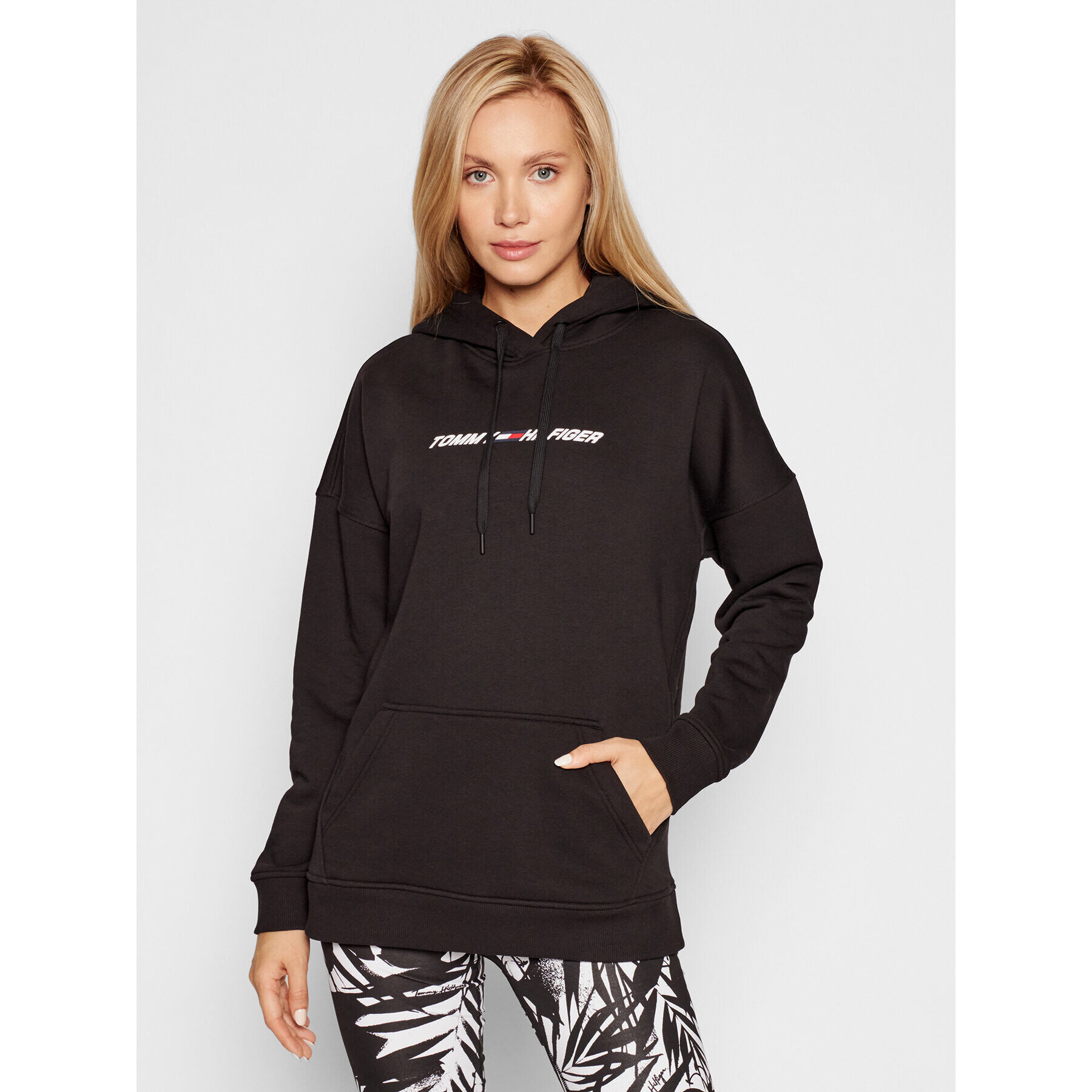 Tommy Hilfiger Bluză Graphic S10S100980 Negru Relaxed Fit - Pled.ro