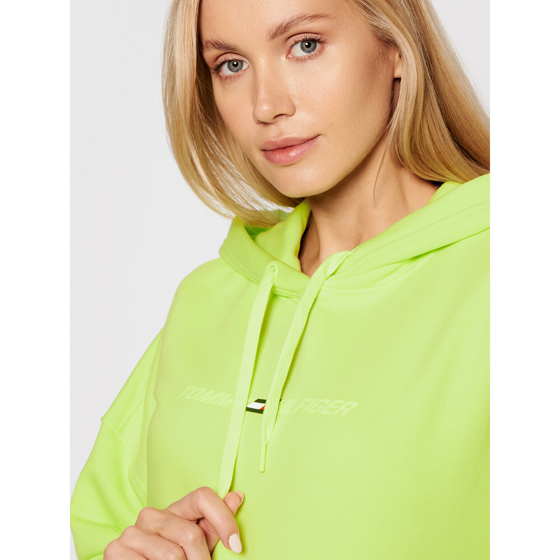 Tommy Hilfiger Bluză Graphic S10S100980 Verde Relaxed Fit - Pled.ro