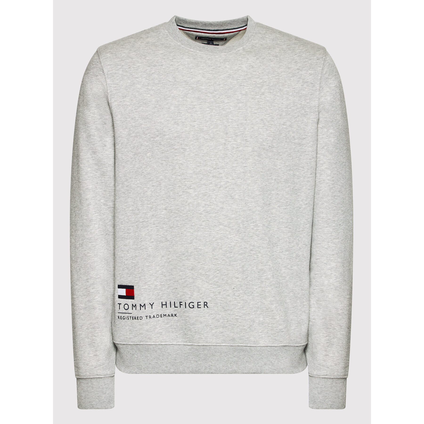 Tommy Hilfiger Bluză Hem Placement MW0MW25068 Gri Regular Fit - Pled.ro