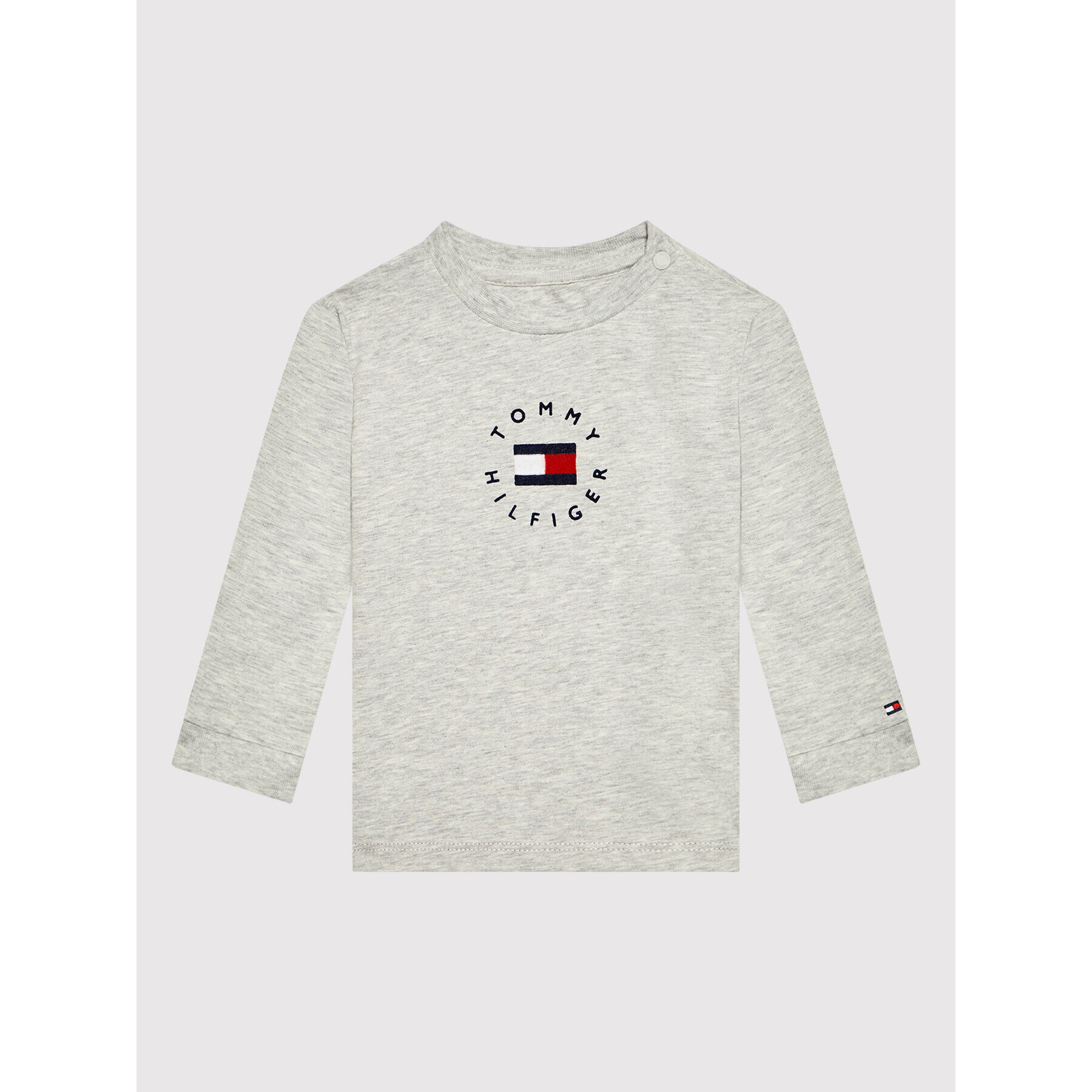 Tommy Hilfiger Bluză Heritage Logo KN0KN01360 Gri Regular Fit - Pled.ro