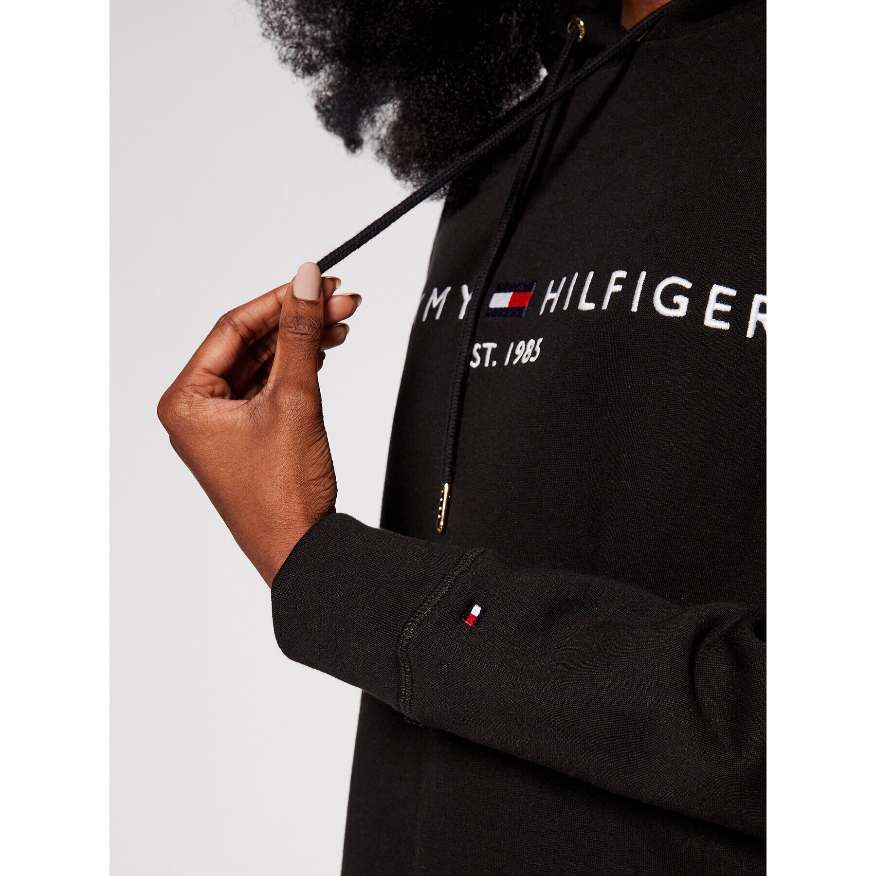 Tommy Hilfiger Bluză Heritage WW0WW31998 Negru Regular Fit - Pled.ro