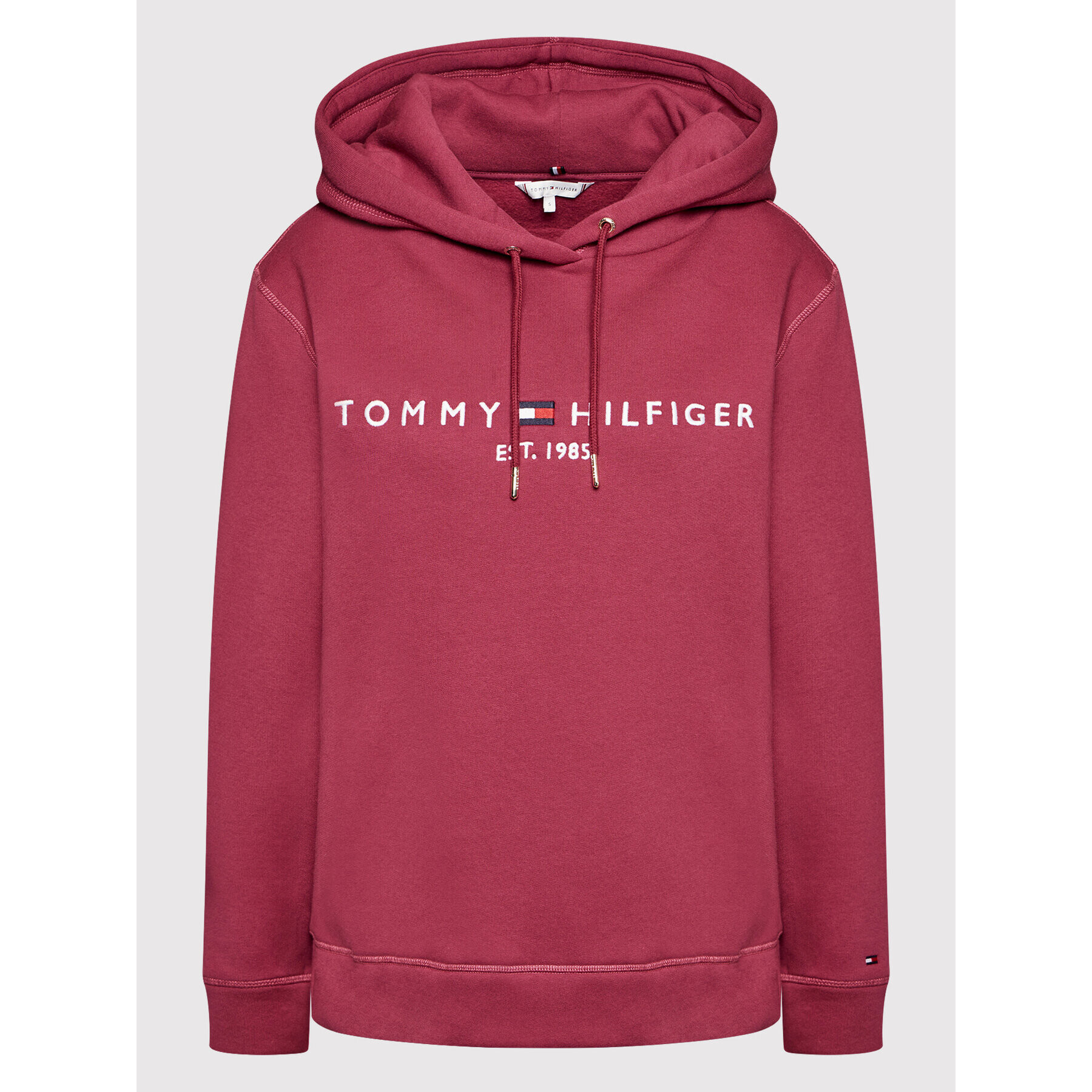 Tommy Hilfiger Bluză Hoddie WW0WW26410 Roz Regular Fit - Pled.ro