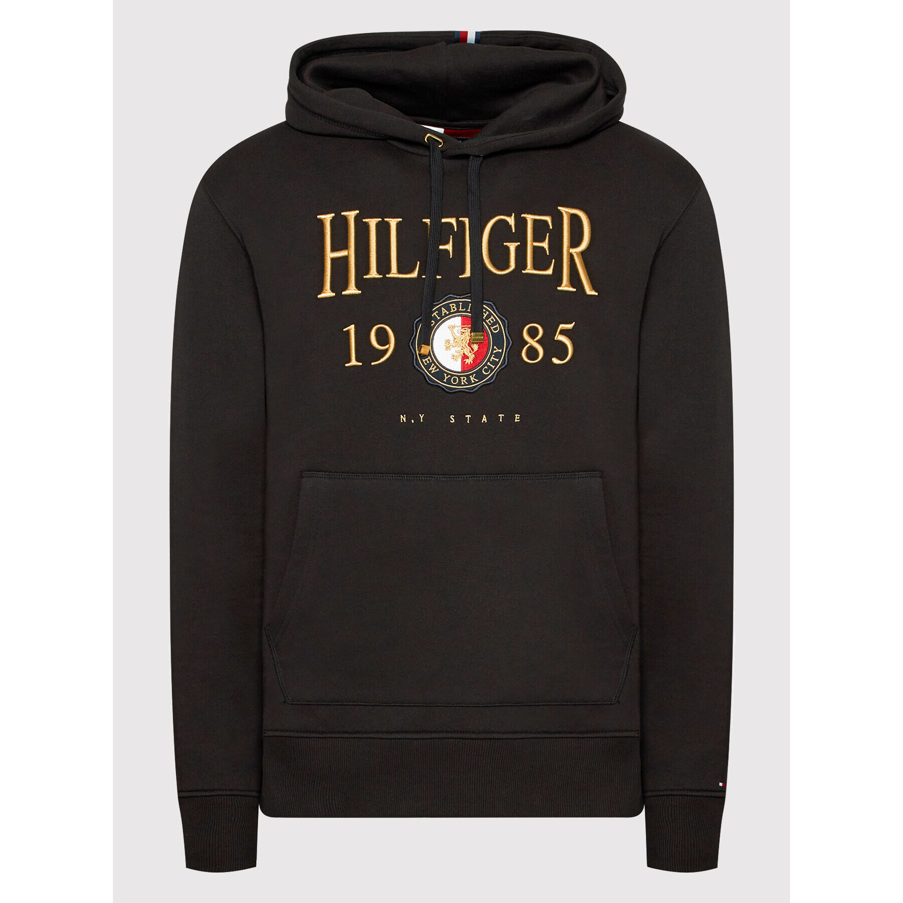 Tommy Hilfiger Bluză Icon Crest MW0MW22124 Negru Relaxed Fit - Pled.ro