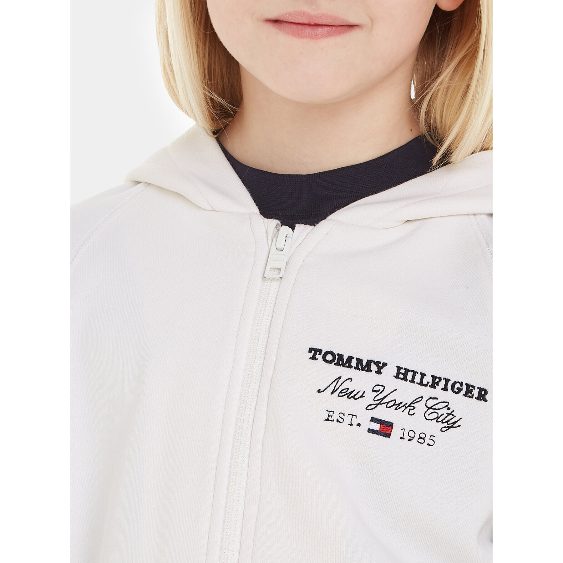 Tommy Hilfiger Bluză KG0KG07591 Alb Regular Fit - Pled.ro