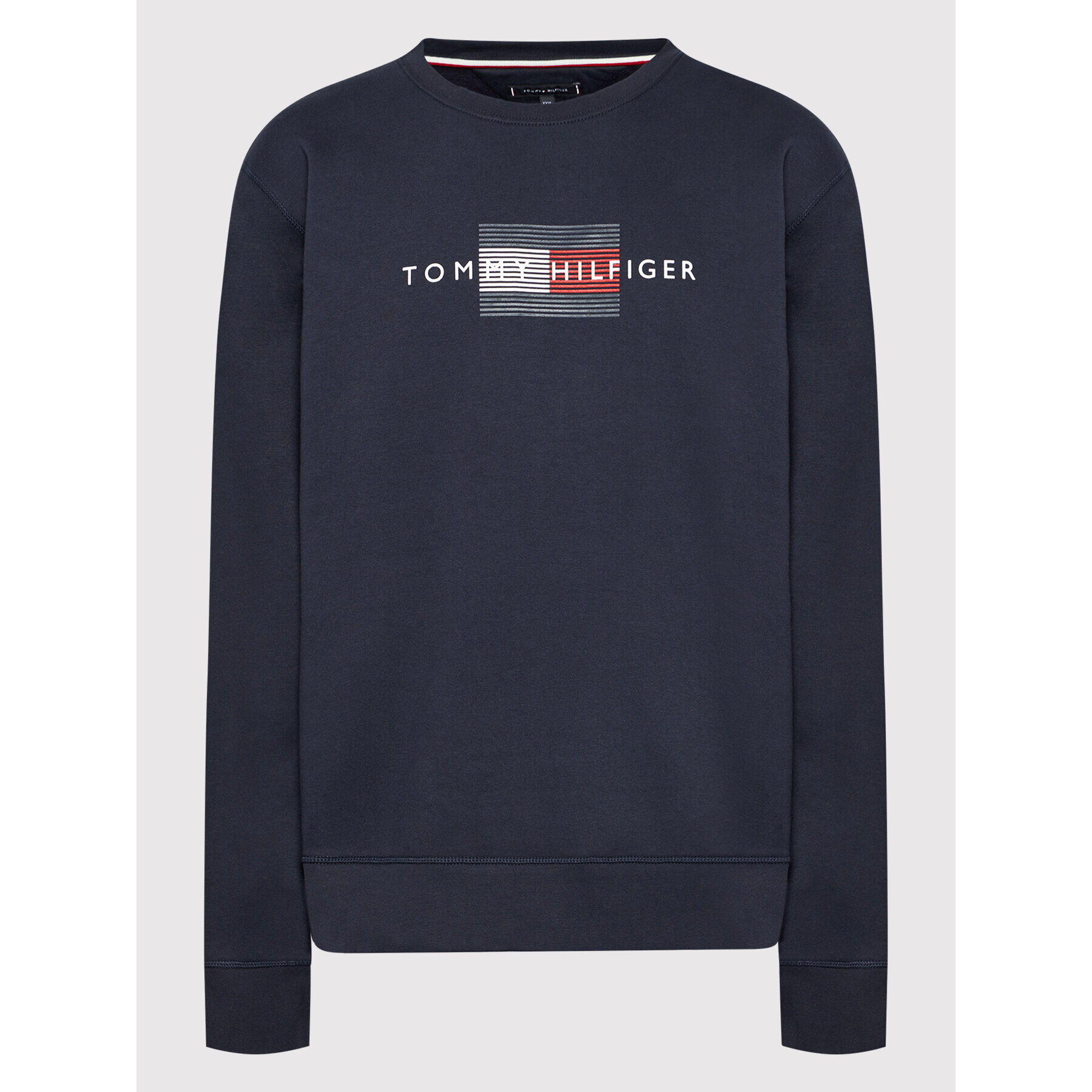 Tommy Hilfiger Bluză Lines MW0MW20118 Bleumarin Regular Fit - Pled.ro