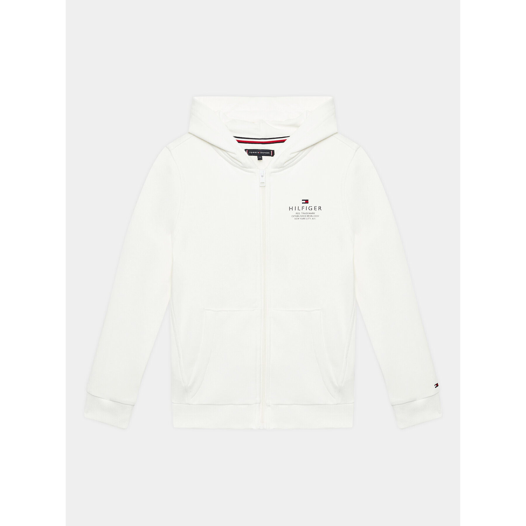 Tommy Hilfiger Bluză Logo KB0KB08233 Alb Regular Fit - Pled.ro