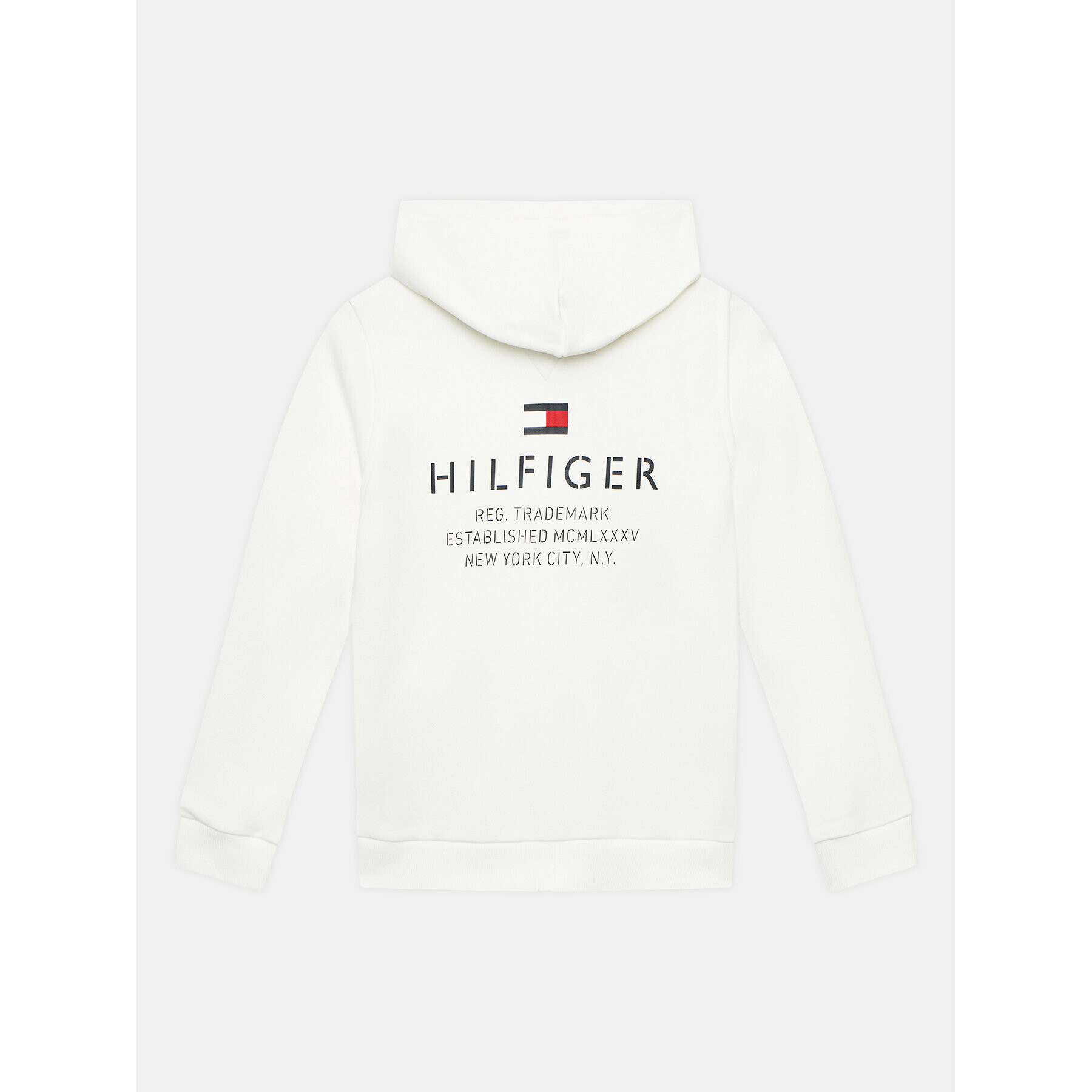 Tommy Hilfiger Bluză Logo KB0KB08233 Alb Regular Fit - Pled.ro