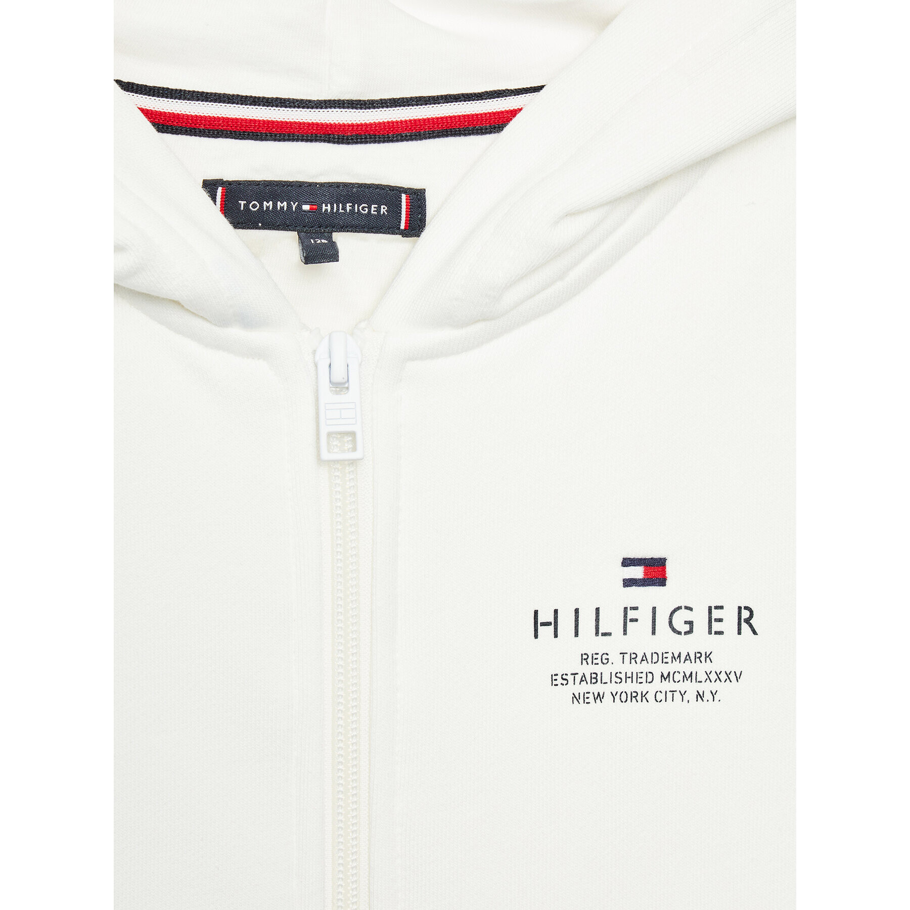 Tommy Hilfiger Bluză Logo KB0KB08233 Alb Regular Fit - Pled.ro