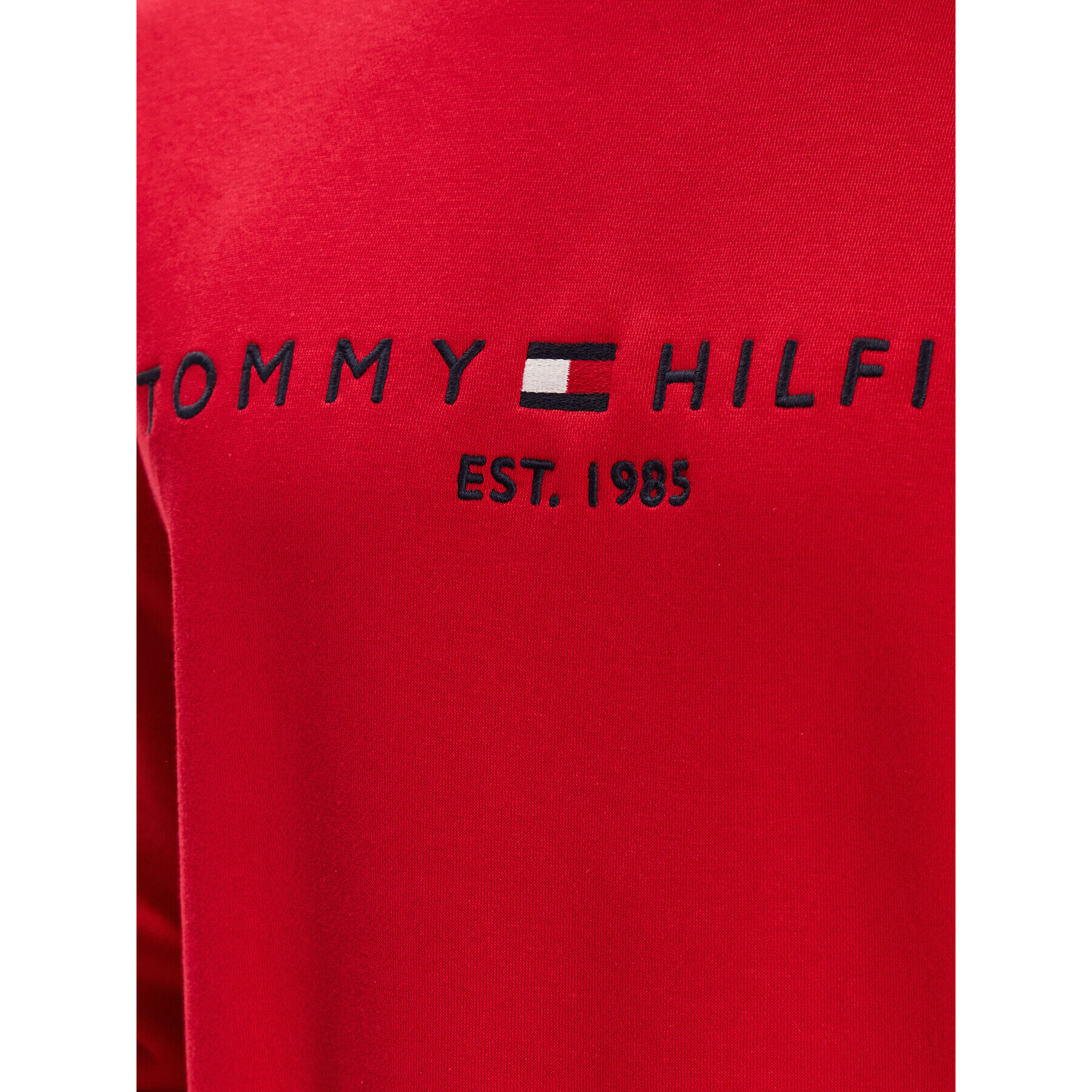 Tommy Hilfiger Bluză Logo MW0MW11596 Roșu Regular Fit - Pled.ro