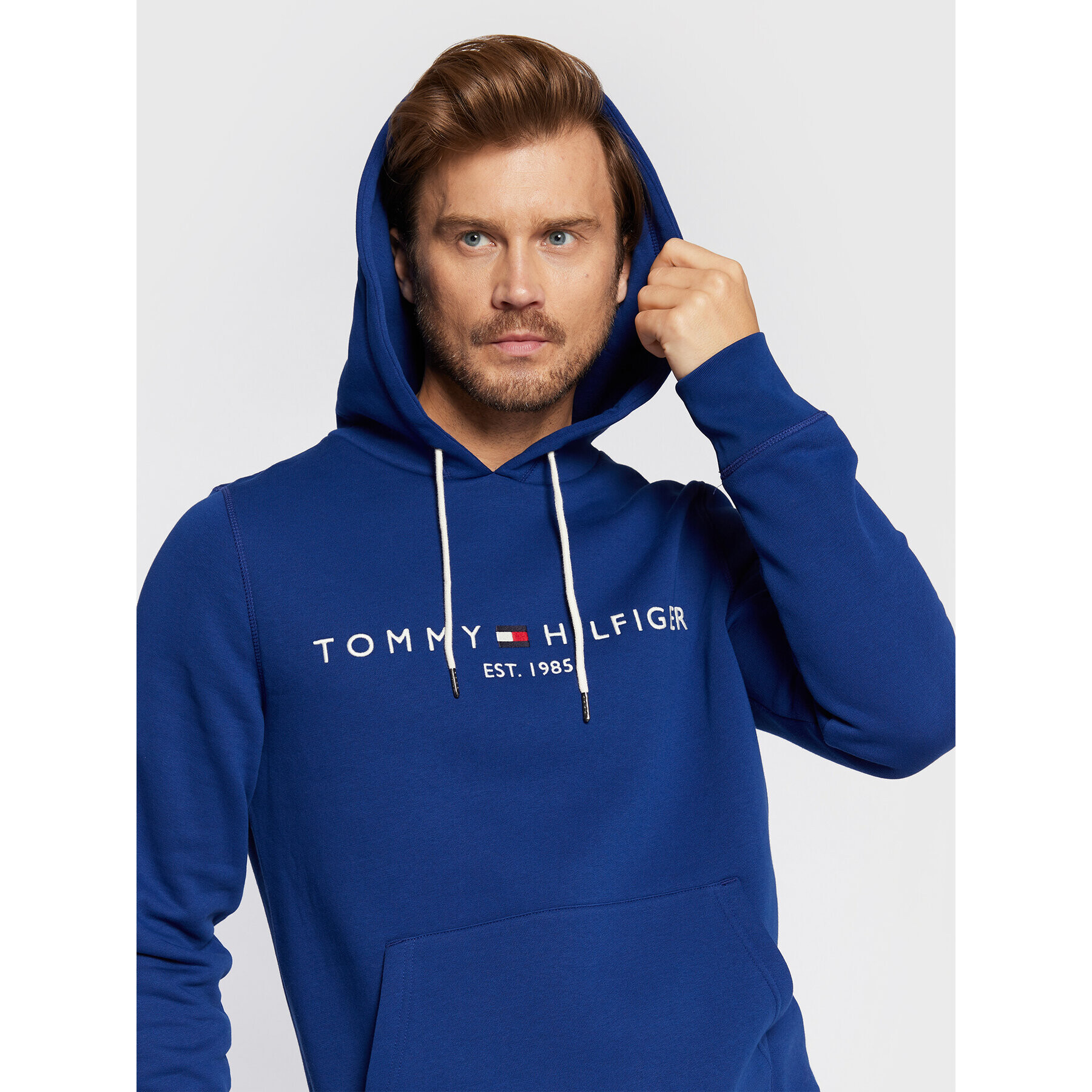 Tommy Hilfiger Bluză Logo MW0MW11599 Albastru Regular Fit - Pled.ro