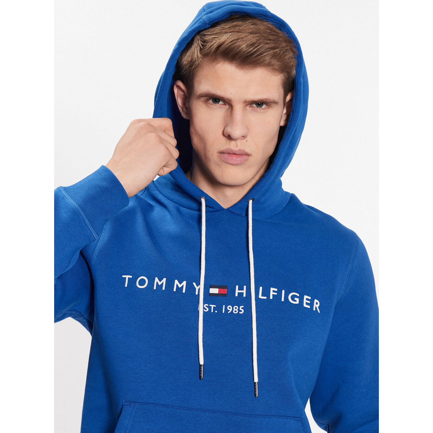 Tommy Hilfiger Bluză Logo MW0MW11599 Albastru Regular Fit - Pled.ro