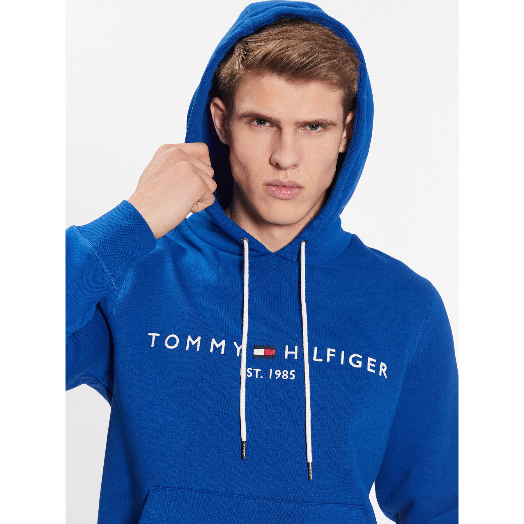 Tommy Hilfiger Bluză Logo MW0MW11599 Albastru Regular Fit - Pled.ro