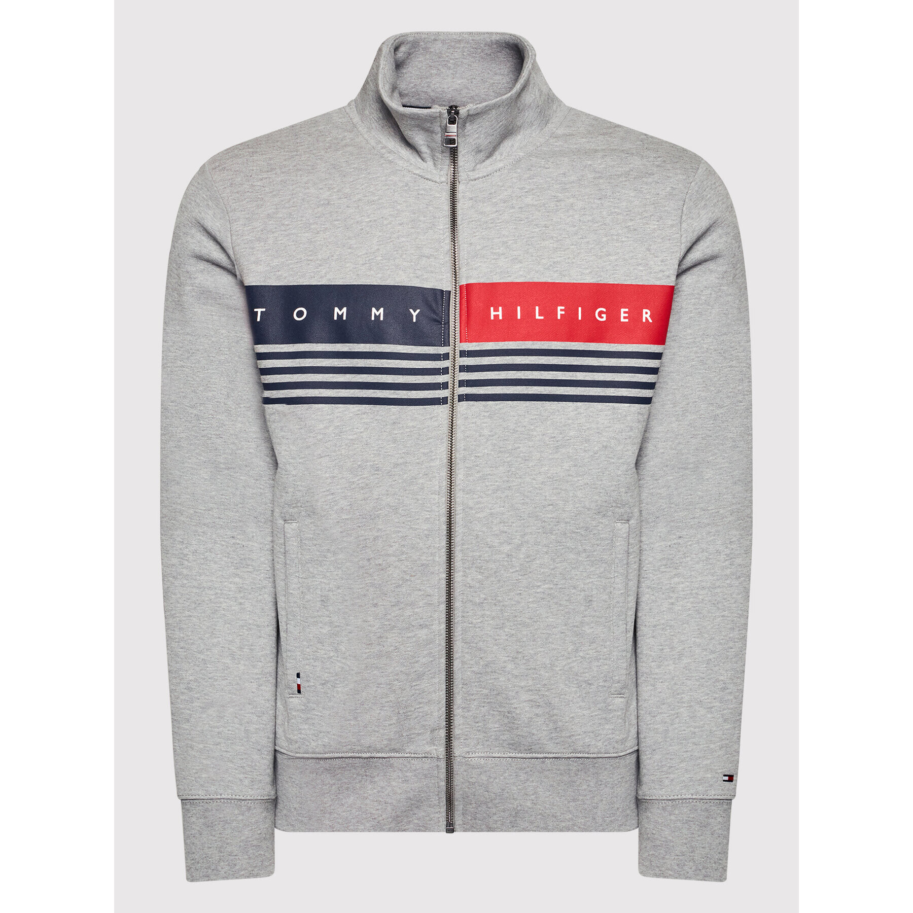 Tommy Hilfiger Bluză Logo MW0MW21094 Gri Regular Fit - Pled.ro