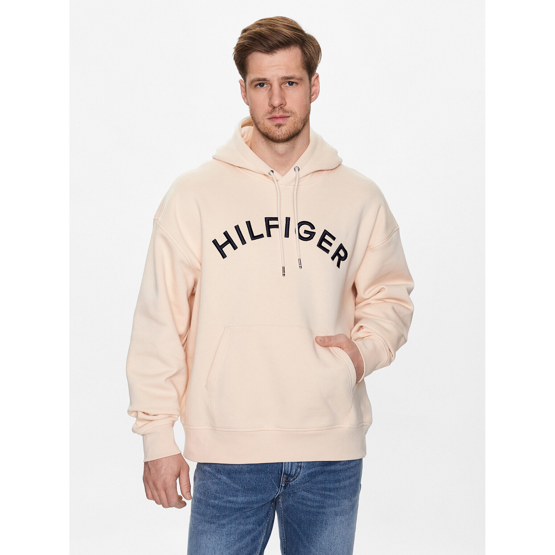 Tommy Hilfiger Bluză MW0MW31070 Bej Relaxed Fit - Pled.ro