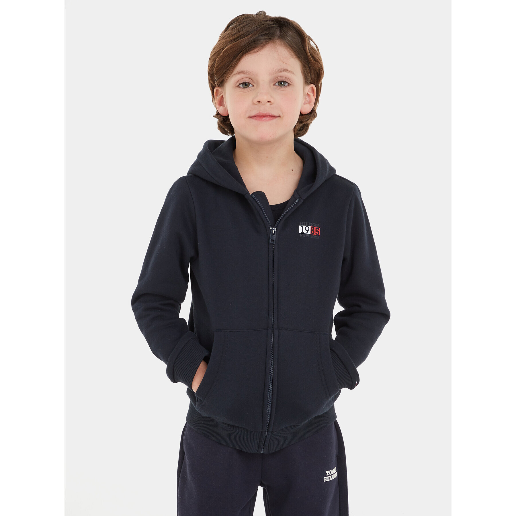 Tommy Hilfiger Bluză New York Flag KB0KB08629 M Bleumarin Regular Fit - Pled.ro