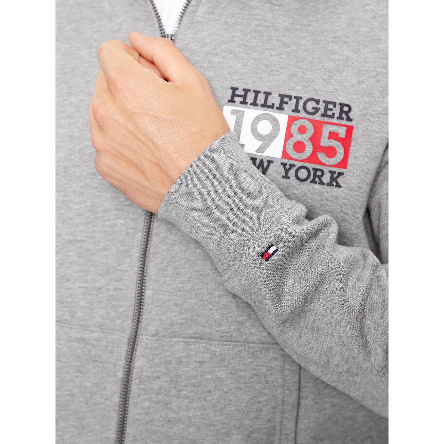 Tommy Hilfiger Bluză New York MW0MW32749 Gri Regular Fit - Pled.ro