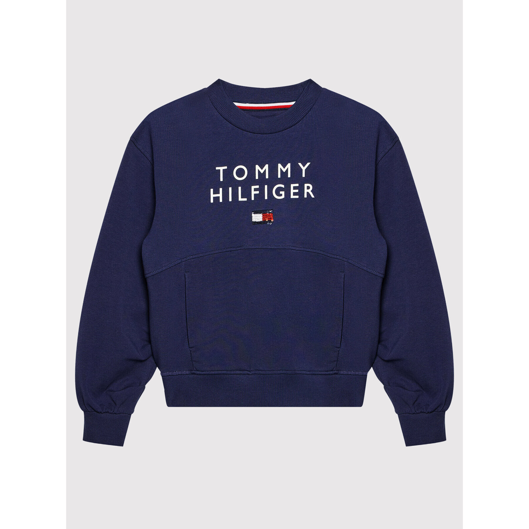 Tommy Hilfiger Bluză Pleated KG0KG06159 M Bleumarin Regular Fit - Pled.ro