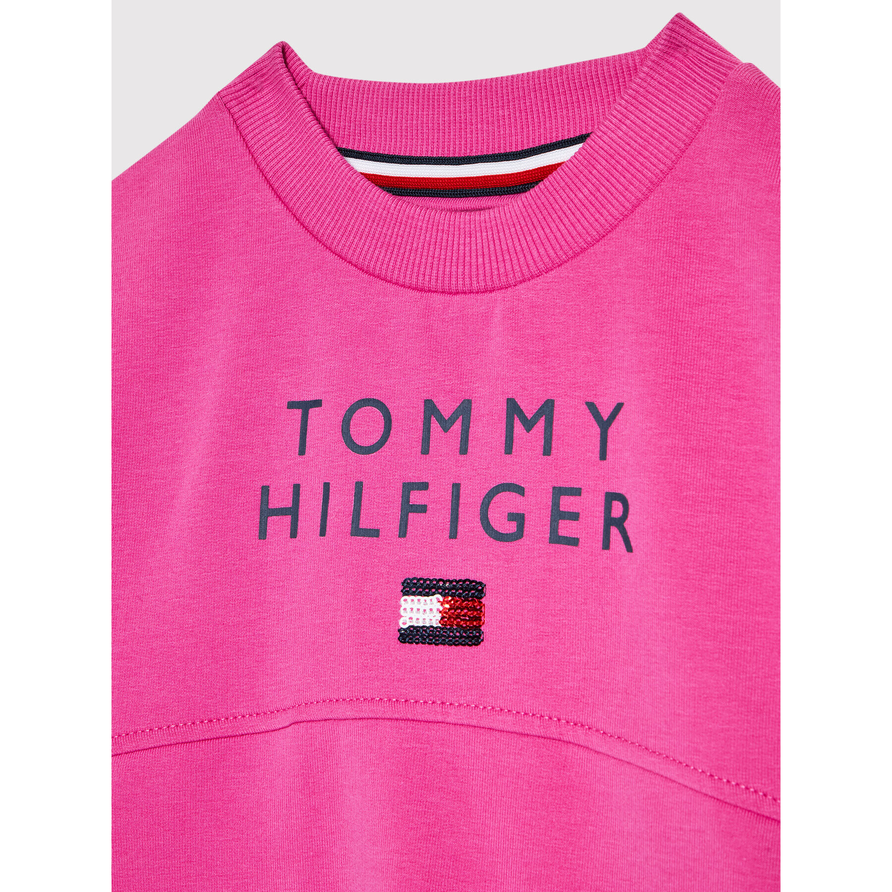 Tommy Hilfiger Bluză Pleated Sleeve KG0KG06159 D Roz Regular Fit - Pled.ro