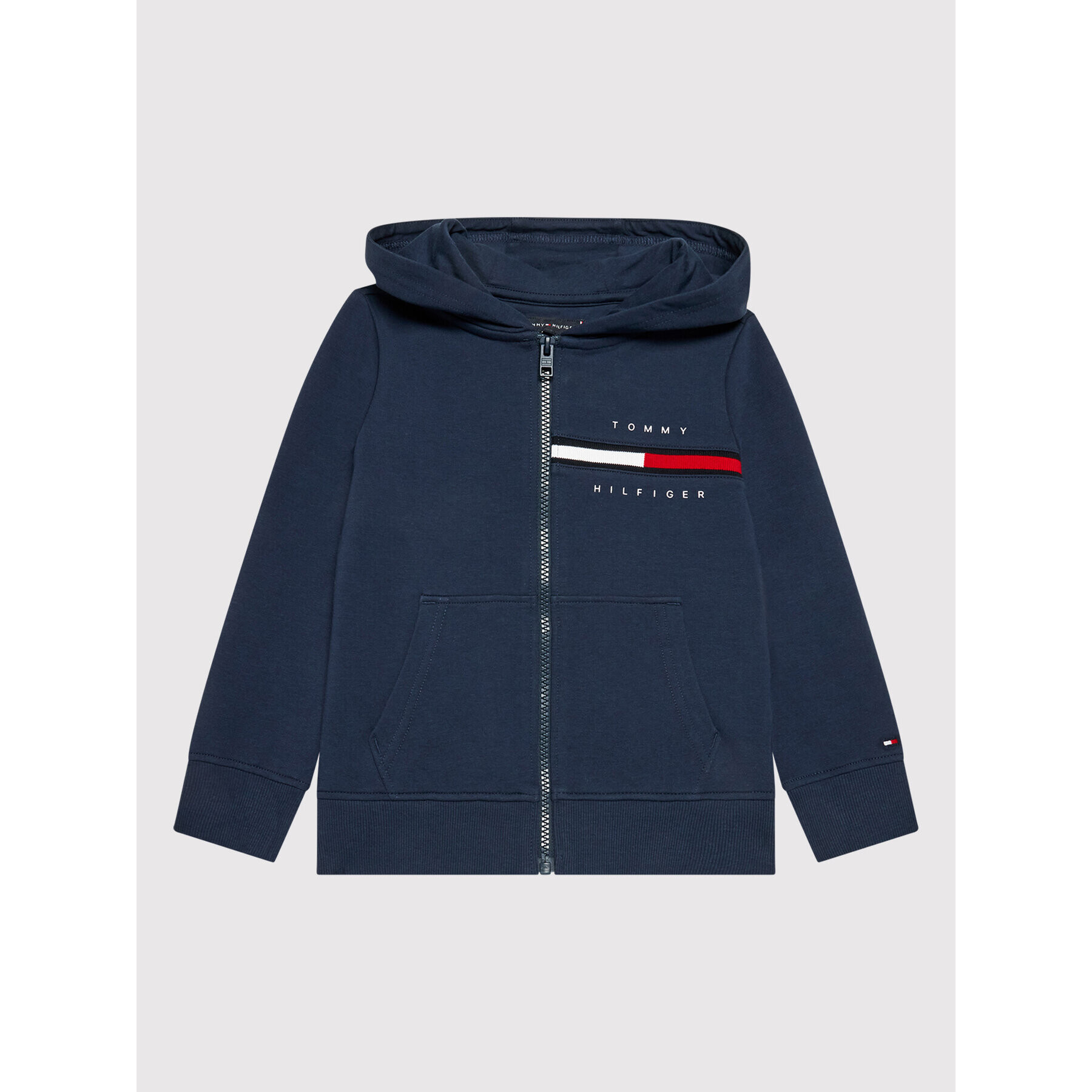 Tommy Hilfiger Bluză Rib Insert KB0KB06890 D Bleumarin Regular Fit - Pled.ro