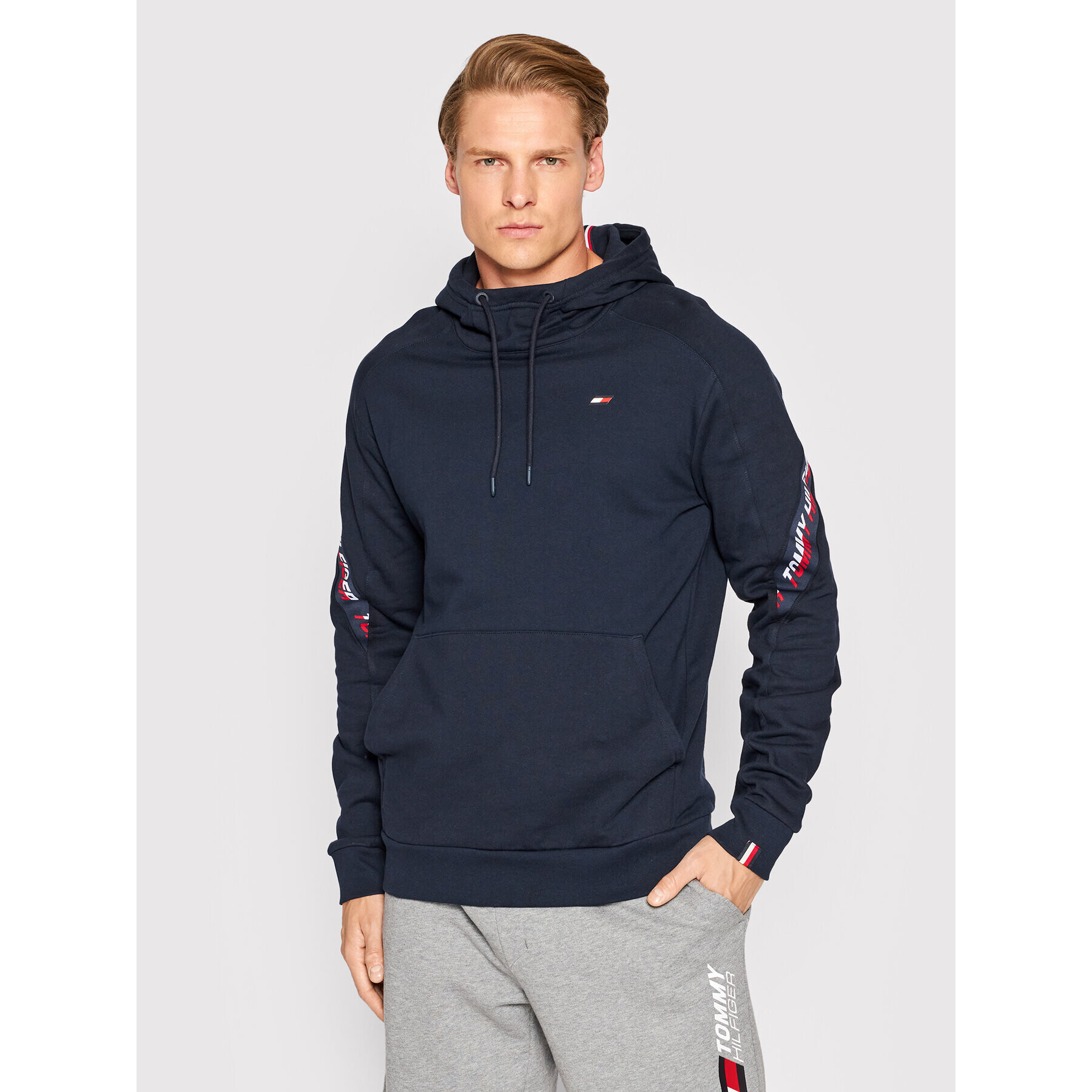 Tommy Hilfiger Bluză Tape MW0MW22706 Bleumarin Regular Fit - Pled.ro