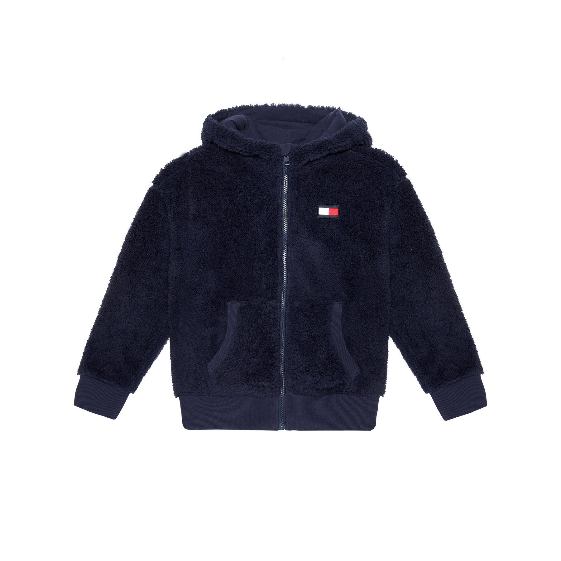 Tommy Hilfiger Bluză Teddy KS0KS00157 D Bleumarin Regular Fit - Pled.ro