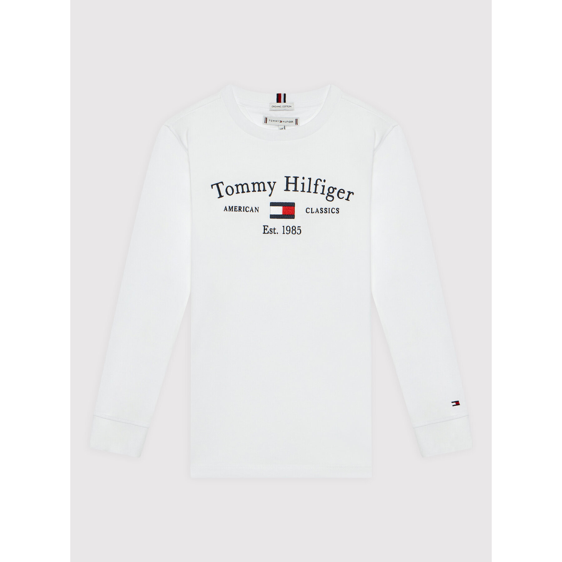 Tommy Hilfiger Bluză Th Artwork KS0KS00203 D Alb Regular Fit - Pled.ro