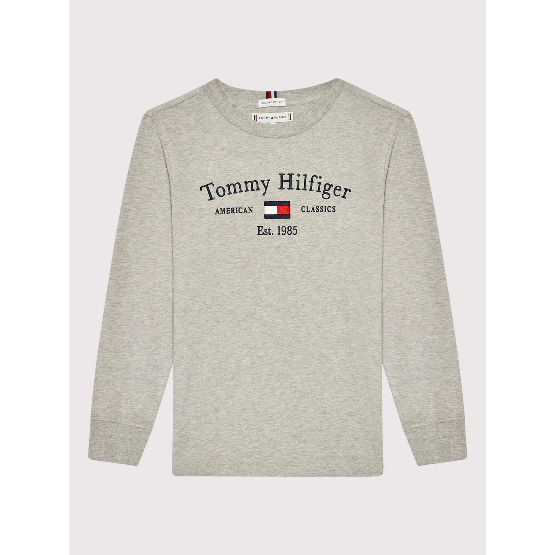 Tommy Hilfiger Bluză Th Artwork KS0KS00203 D Gri Regular Fit - Pled.ro