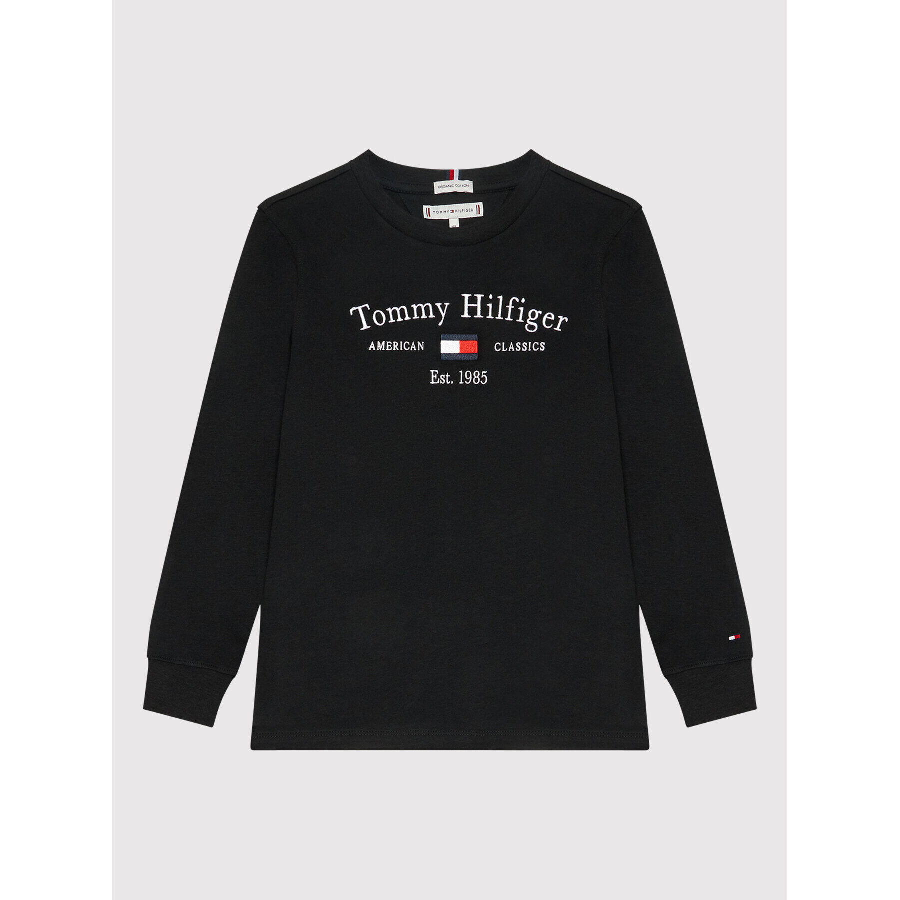 Tommy Hilfiger Bluză Th Artwork KS0KS00203 D Negru Regular Fit - Pled.ro