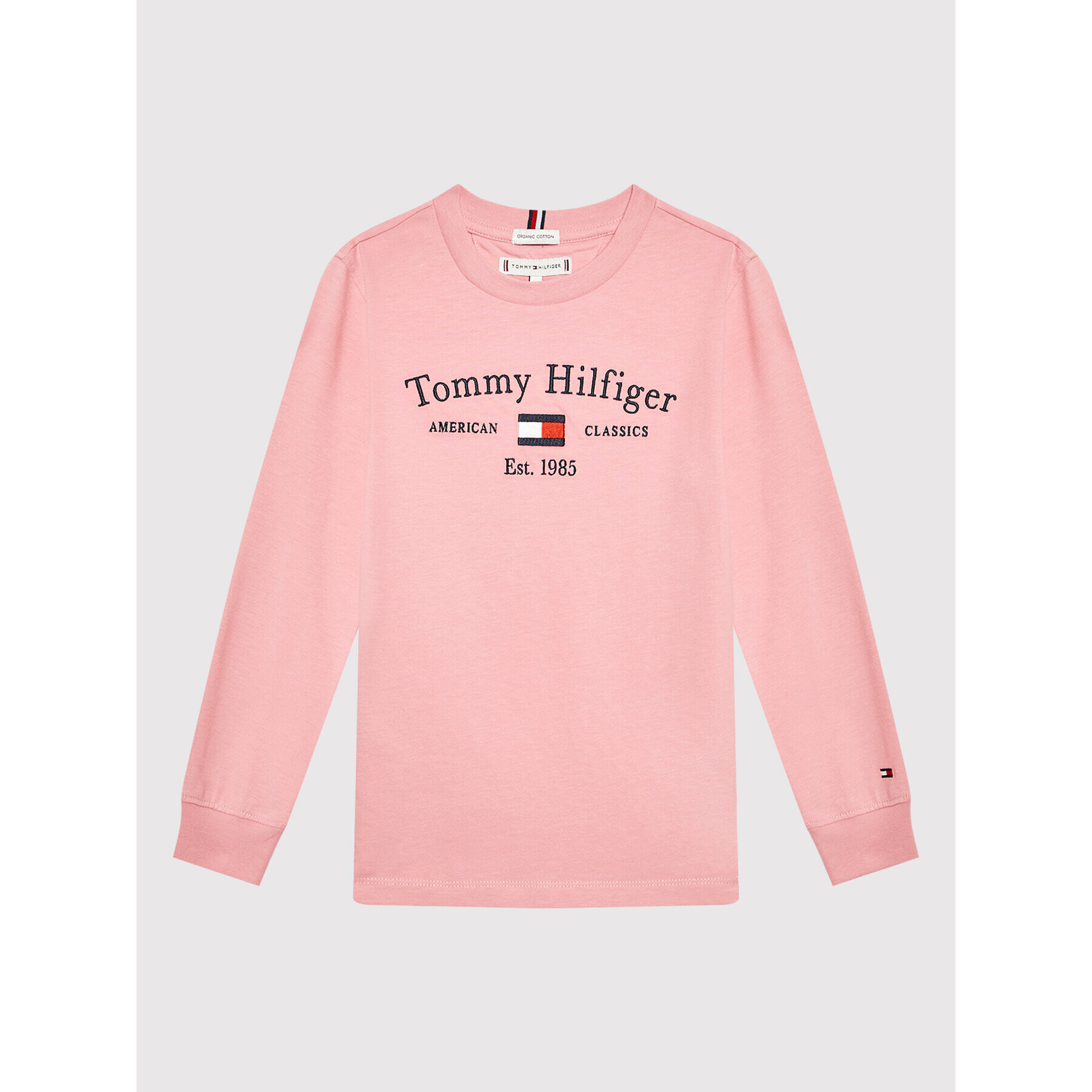 Tommy Hilfiger Bluză TH Artwork KS0KS00203 D Roz Regular Fit - Pled.ro