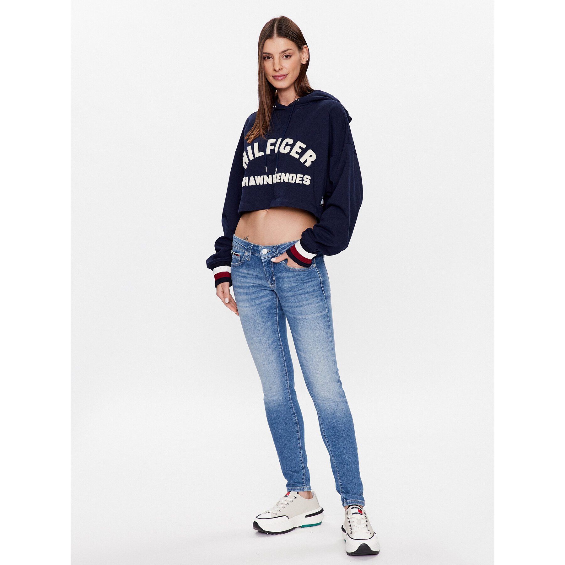 Tommy Hilfiger Bluză ThxSm WW0WW38984 Bleumarin Relaxed Fit - Pled.ro