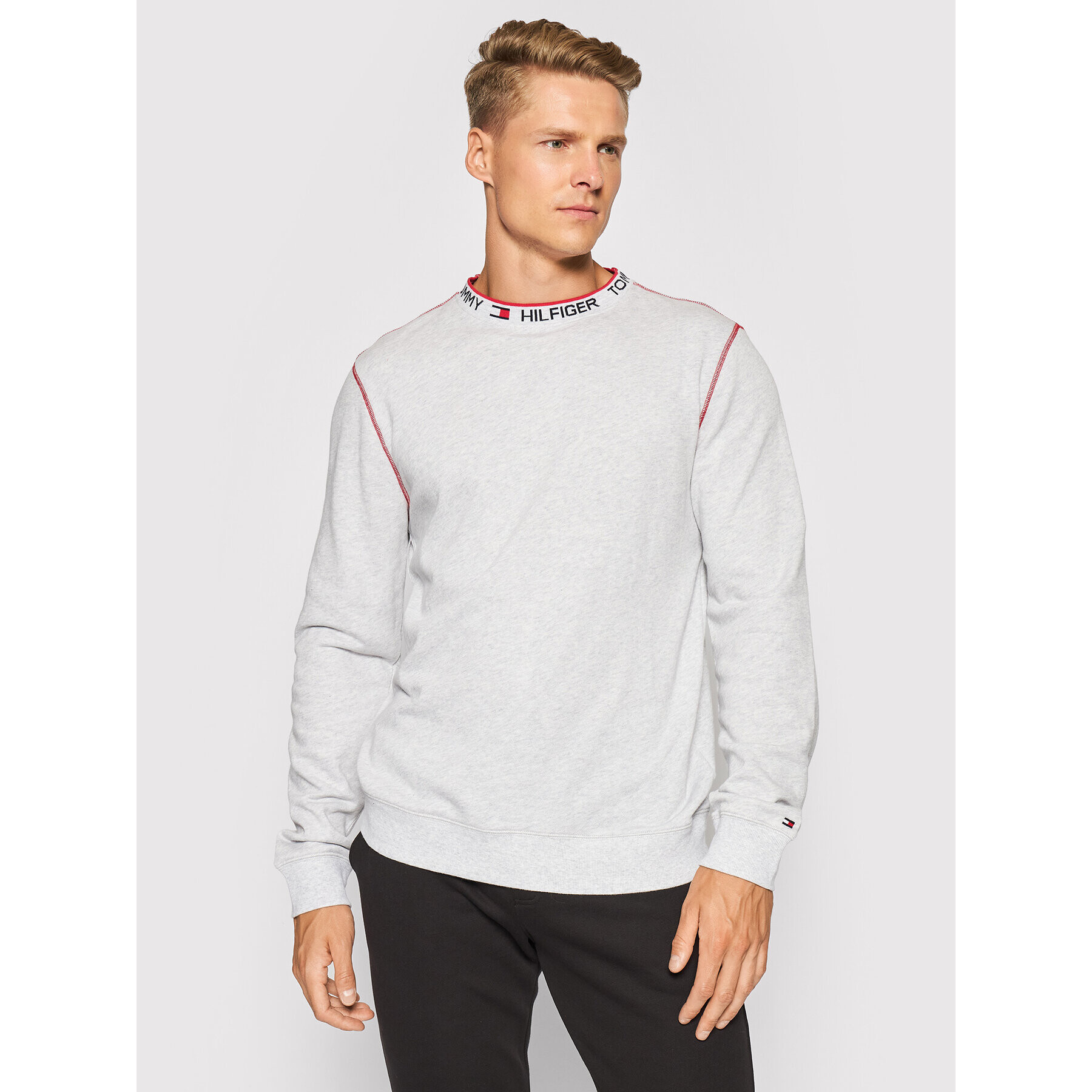 Tommy Hilfiger Bluză Track 0000207934658 Gri Regular Fit - Pled.ro