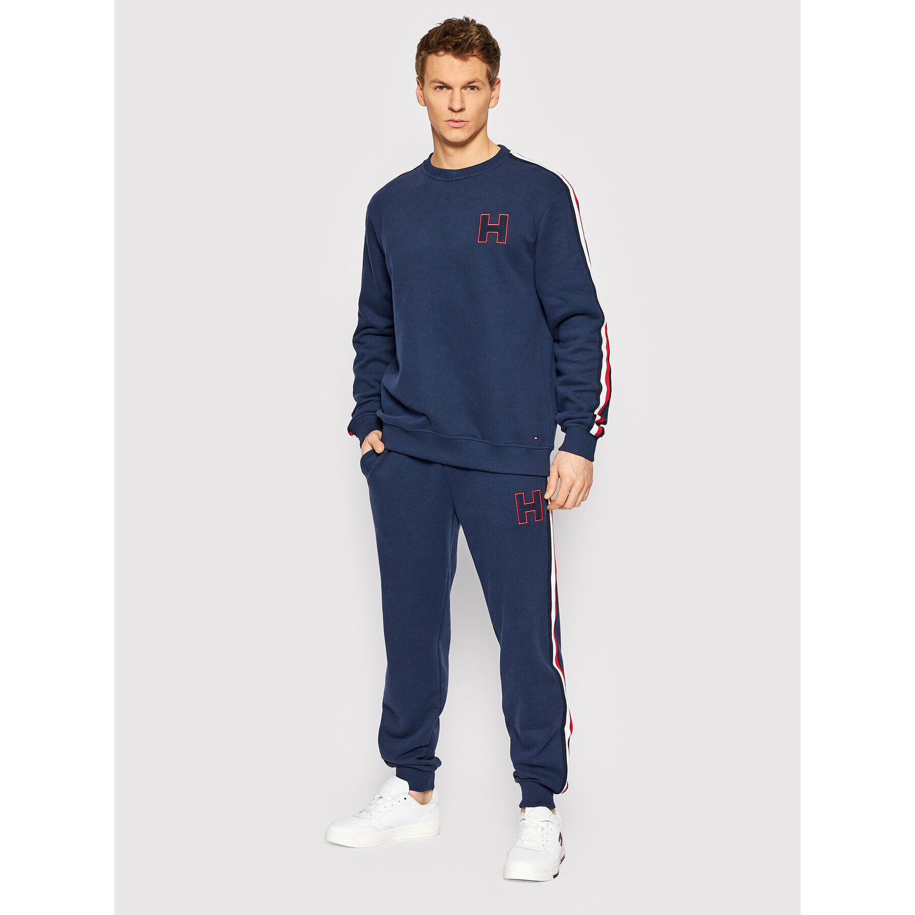 Tommy Hilfiger Bluză Track Top UM0UM02370 Bleumarin Regular Fit - Pled.ro