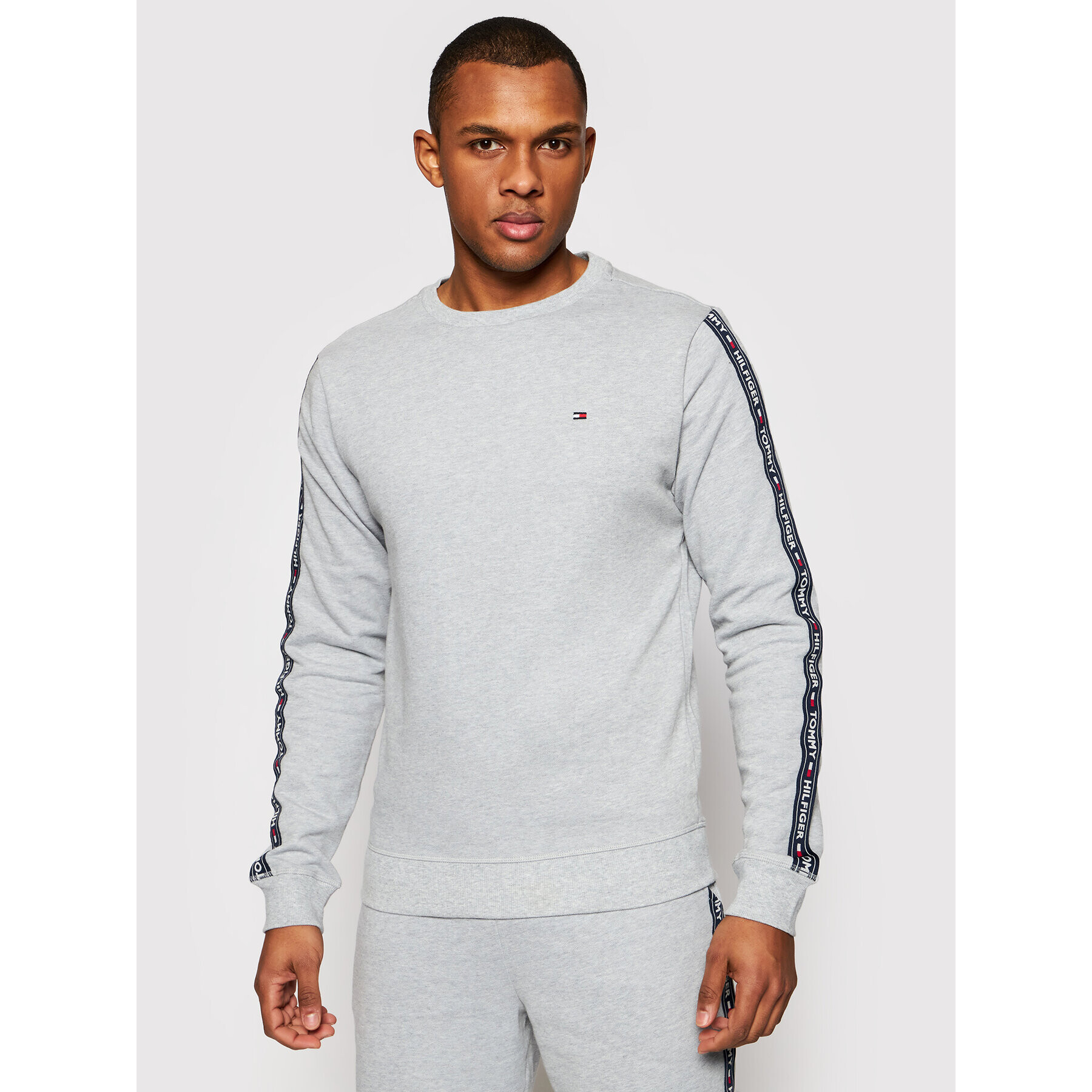 Tommy Hilfiger Bluză Track UM0UM00705 Gri Regular Fit - Pled.ro