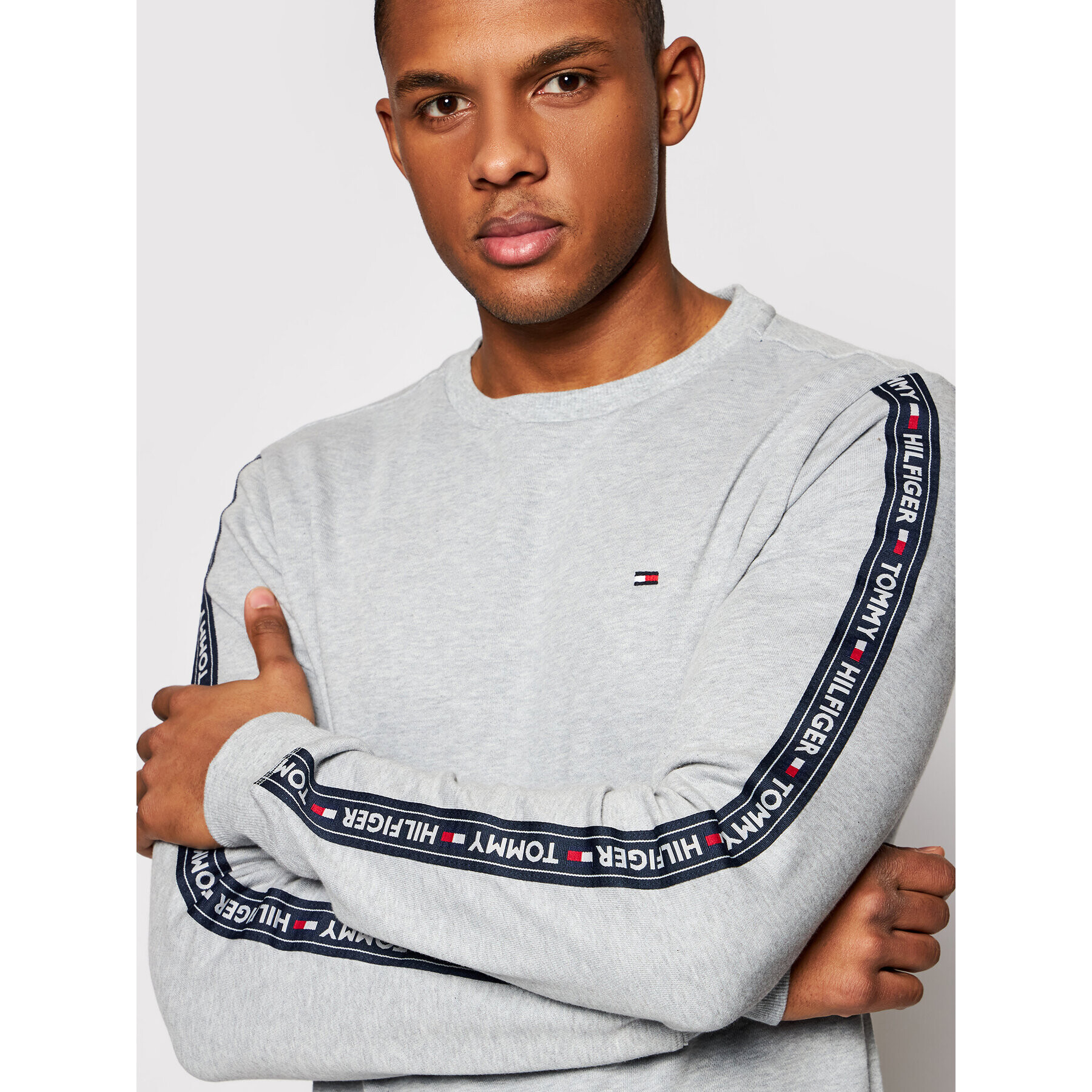 Tommy Hilfiger Bluză Track UM0UM00705 Gri Regular Fit - Pled.ro