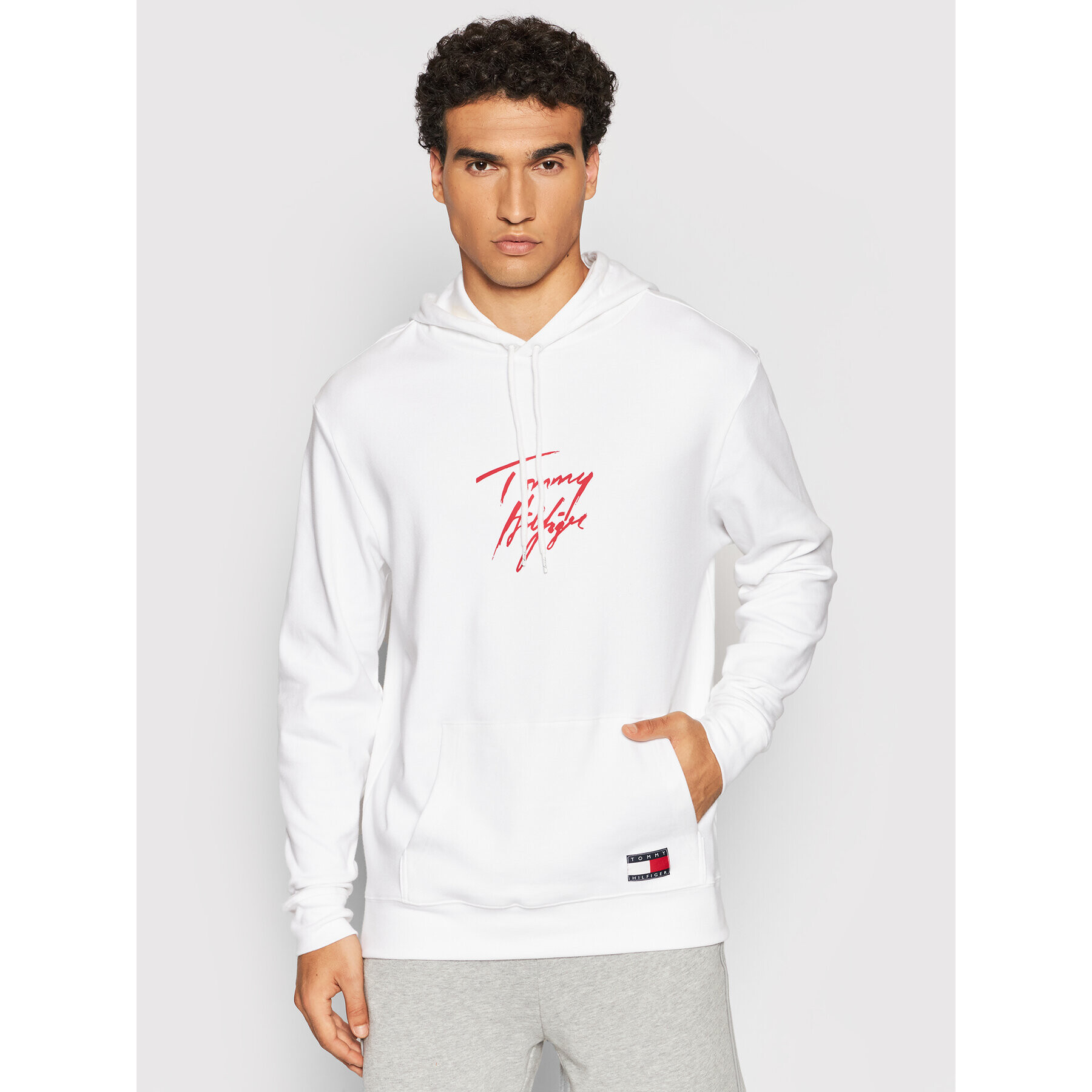 Tommy Hilfiger Bluză UM0UM02191 Alb Regular Fit - Pled.ro