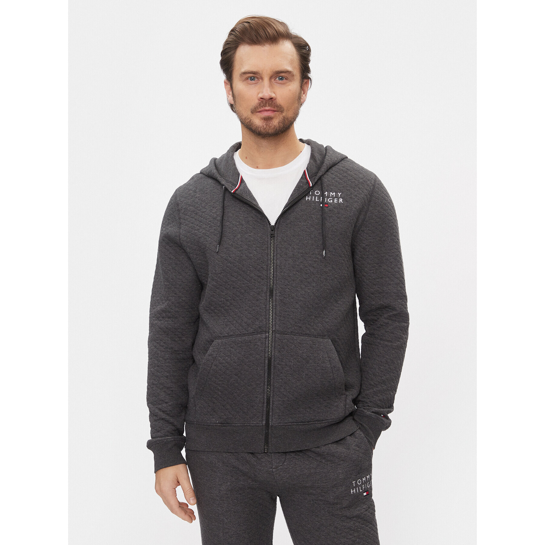 Tommy Hilfiger Bluză UM0UM02982 Gri Regular Fit - Pled.ro