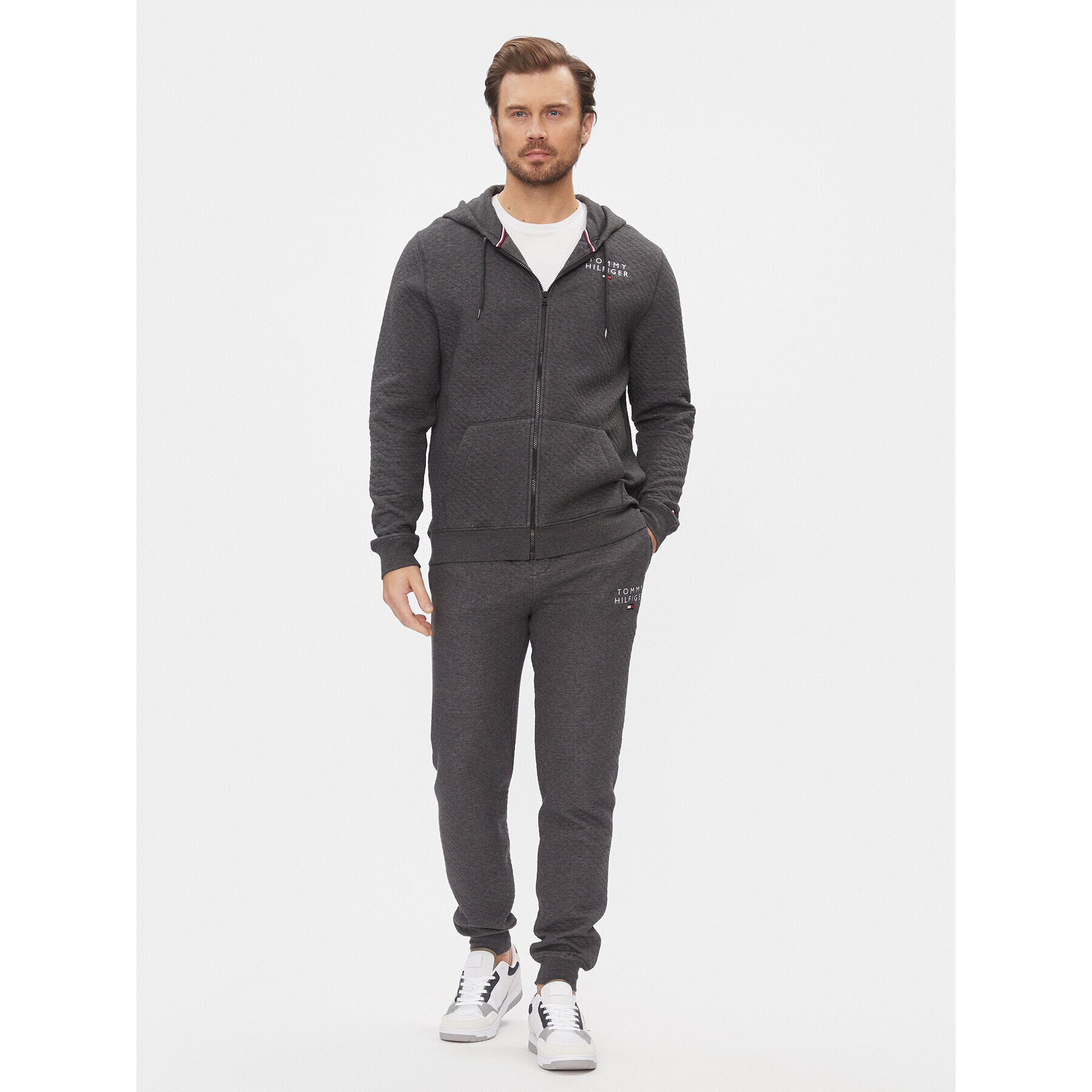 Tommy Hilfiger Bluză UM0UM02982 Gri Regular Fit - Pled.ro