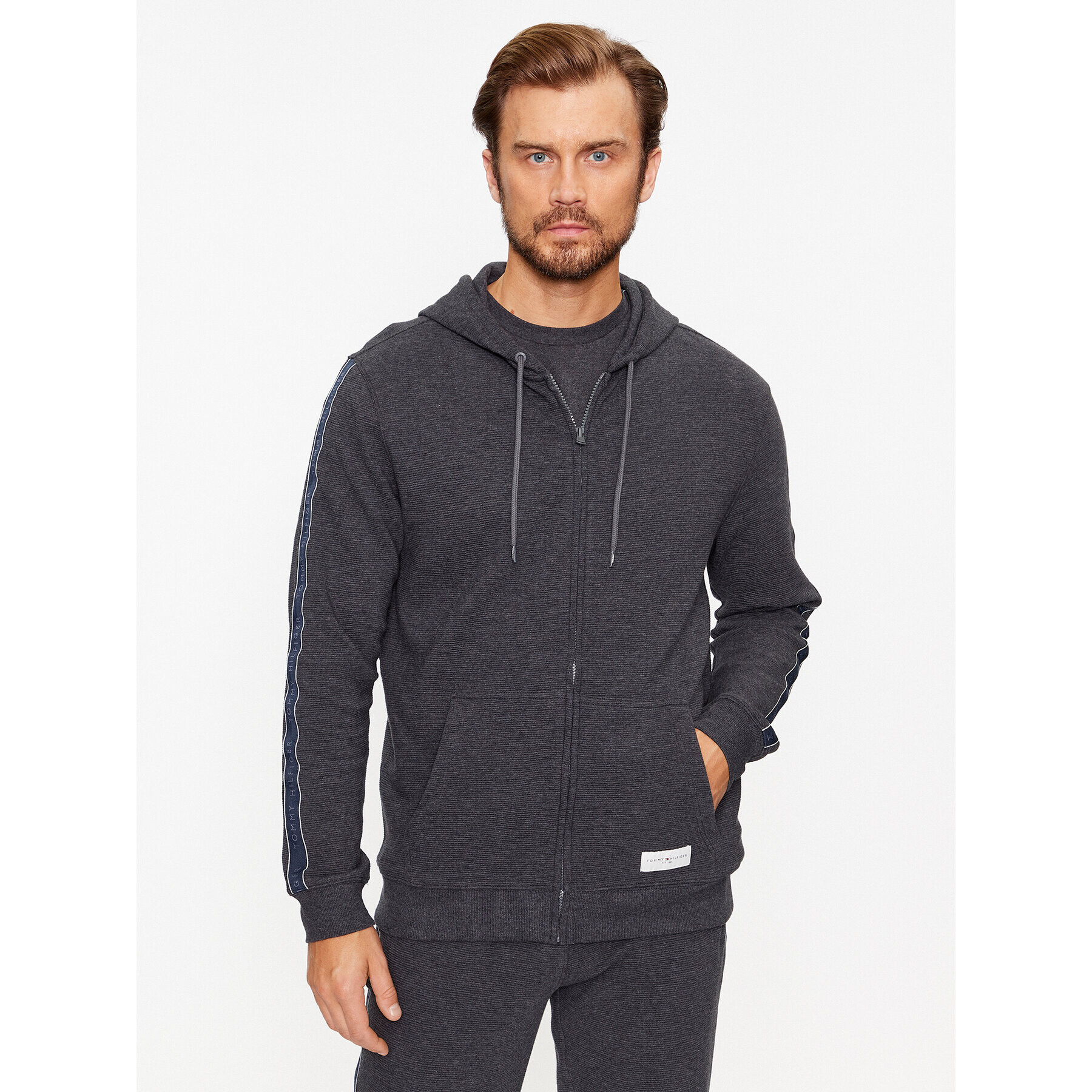 Tommy Hilfiger Bluză UM0UM03011 Gri Regular Fit - Pled.ro