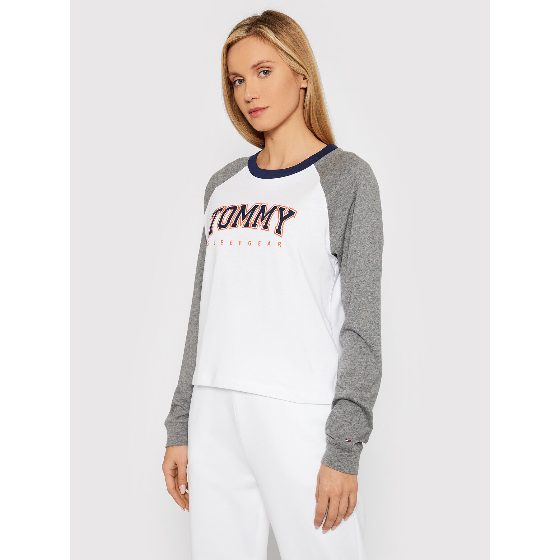 Tommy Hilfiger Bluză UW0UW03211 Alb Regular Fit - Pled.ro