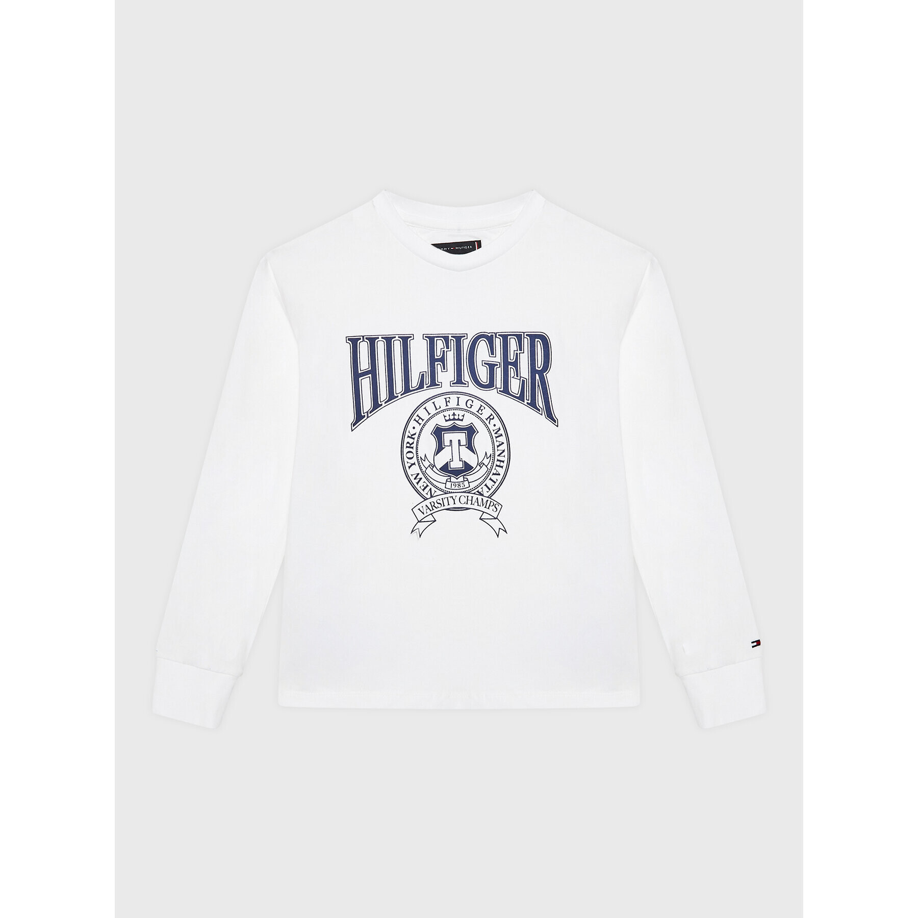 Tommy Hilfiger Bluză Varsity KB0KB08024 D Alb Regular Fit - Pled.ro