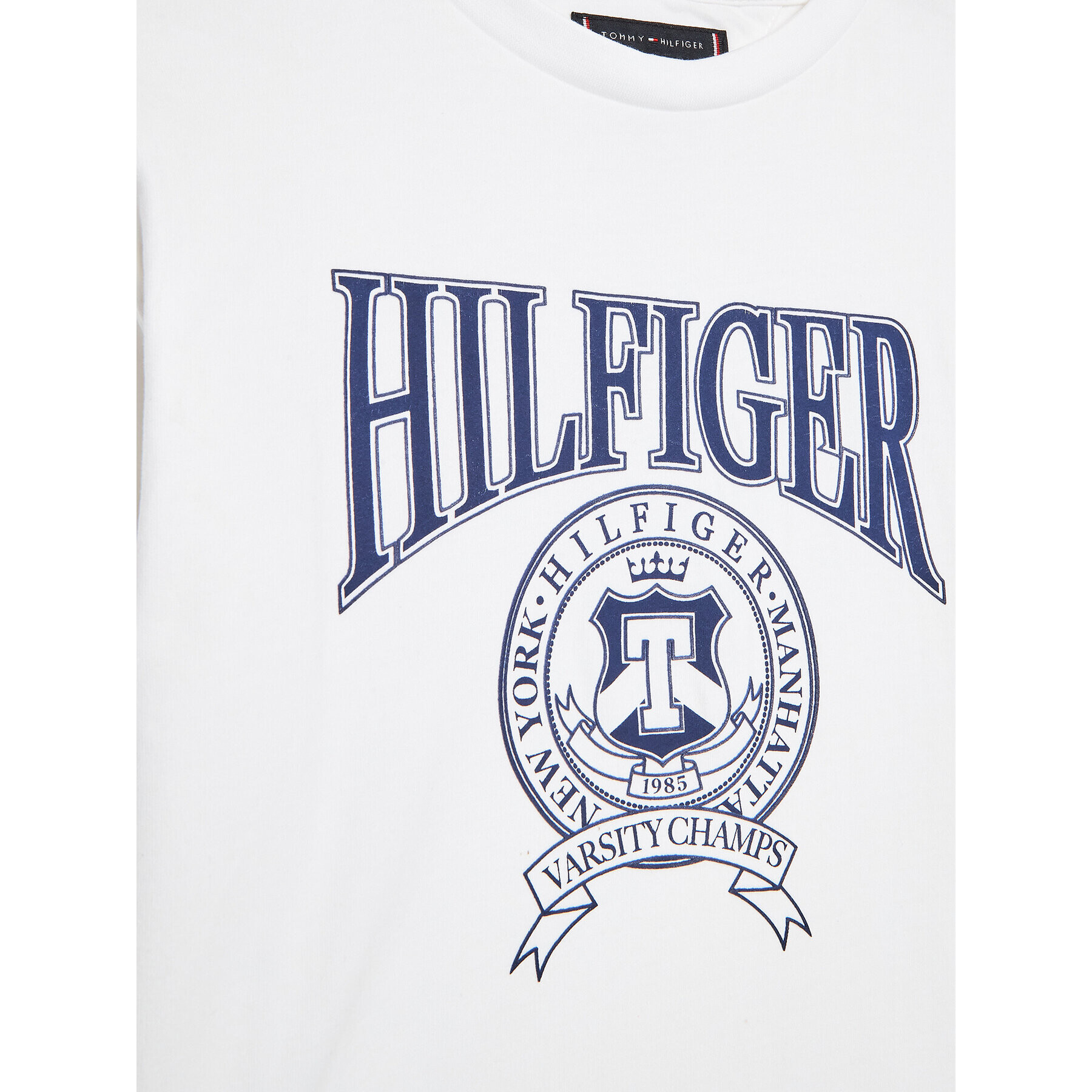 Tommy Hilfiger Bluză Varsity KB0KB08024 D Alb Regular Fit - Pled.ro