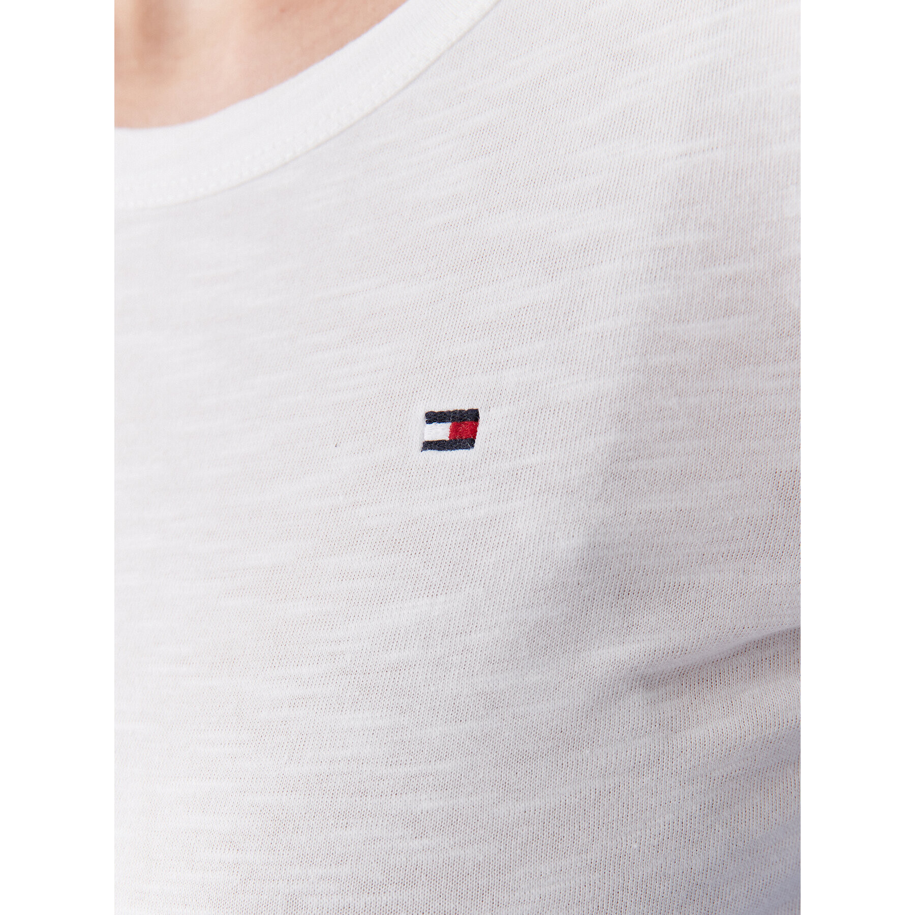 Tommy Hilfiger Bluză WW0WW37861 Écru Slim Fit - Pled.ro