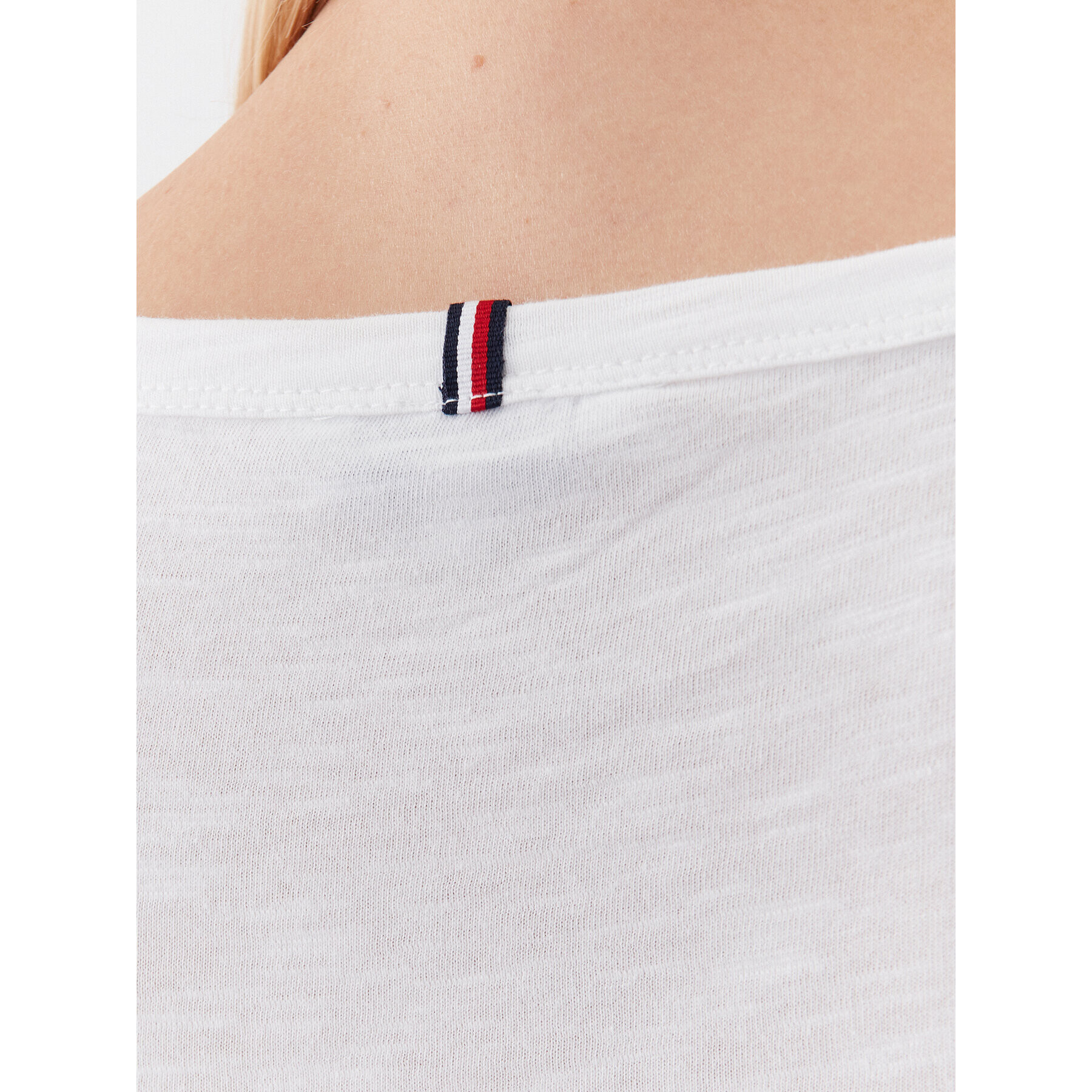 Tommy Hilfiger Bluză WW0WW37861 Écru Slim Fit - Pled.ro